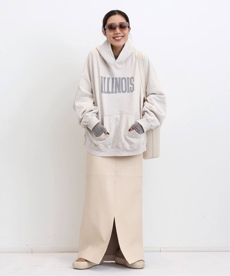 REMI RELIEF/レミ レミーフ】 PAINTED HOODIE(ILLINOIS)（パーカー 