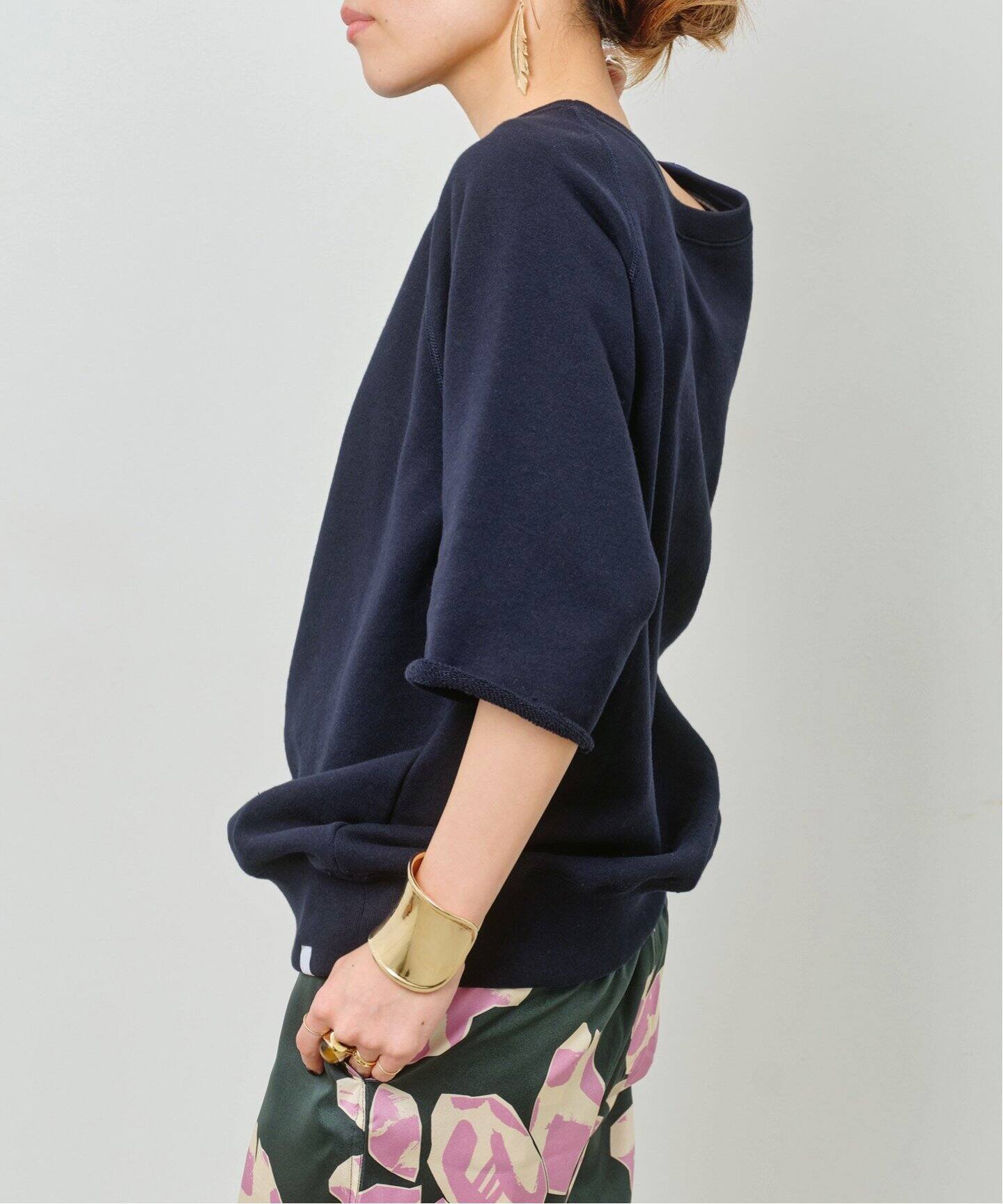 LOOPWHEELER/ループウィラー】 Half Sleeve Sweat（スウェット）｜L 