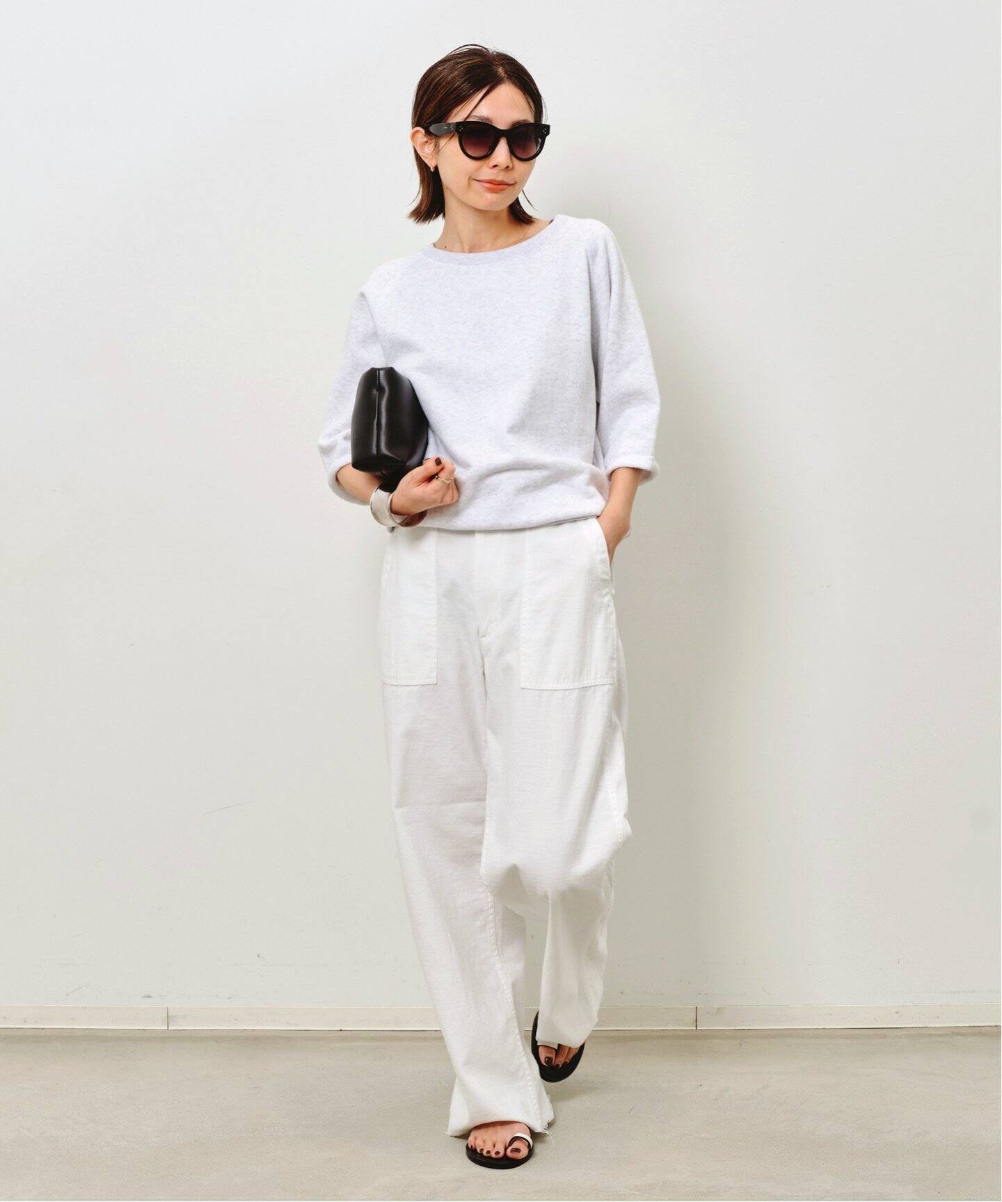 LOOPWHEELER/ループウィラー】 Half Sleeve Sweat（スウェット）｜L  