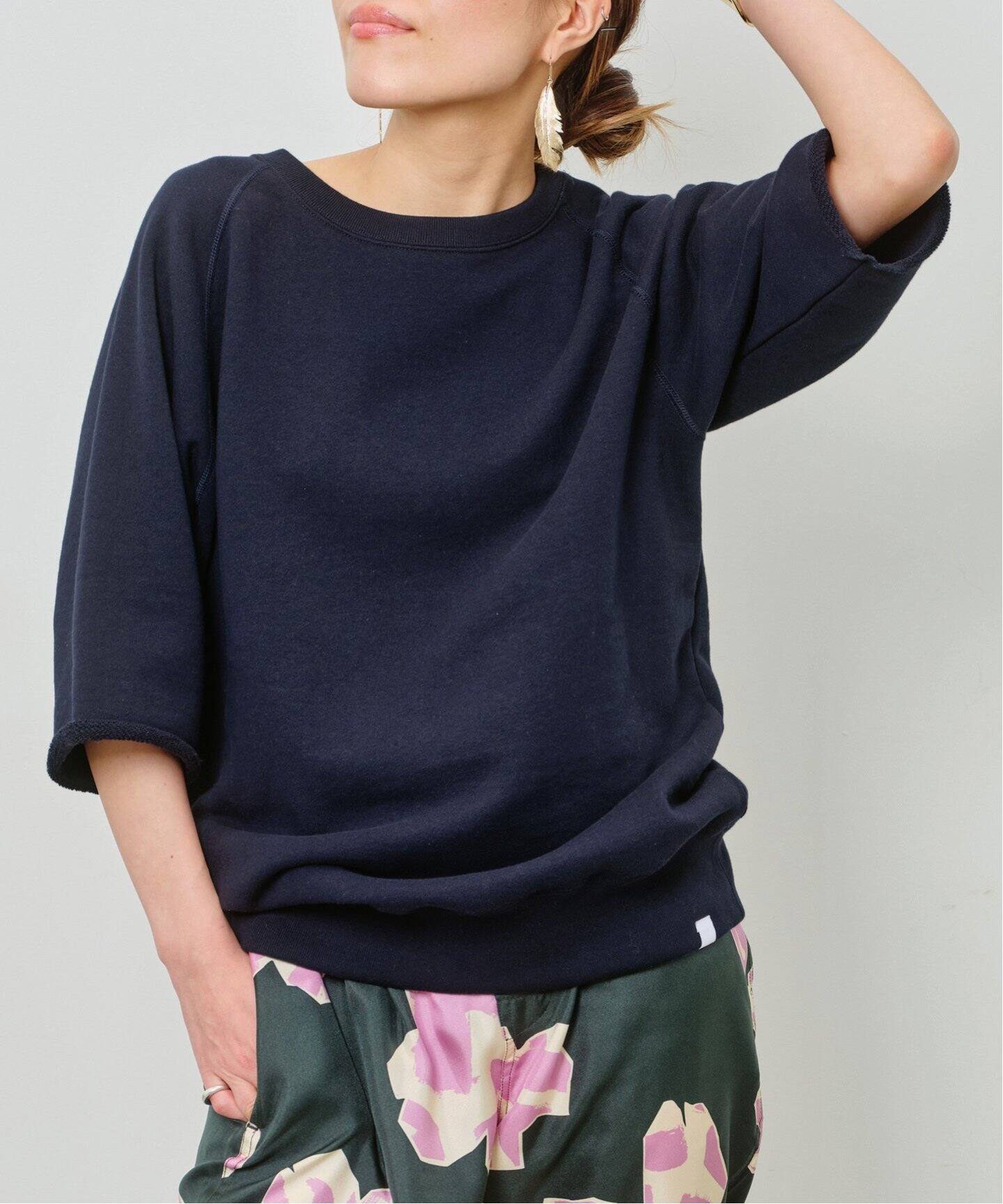LOOPWHEELER/ループウィラー】 Half Sleeve Sweat（スウェット）｜L 