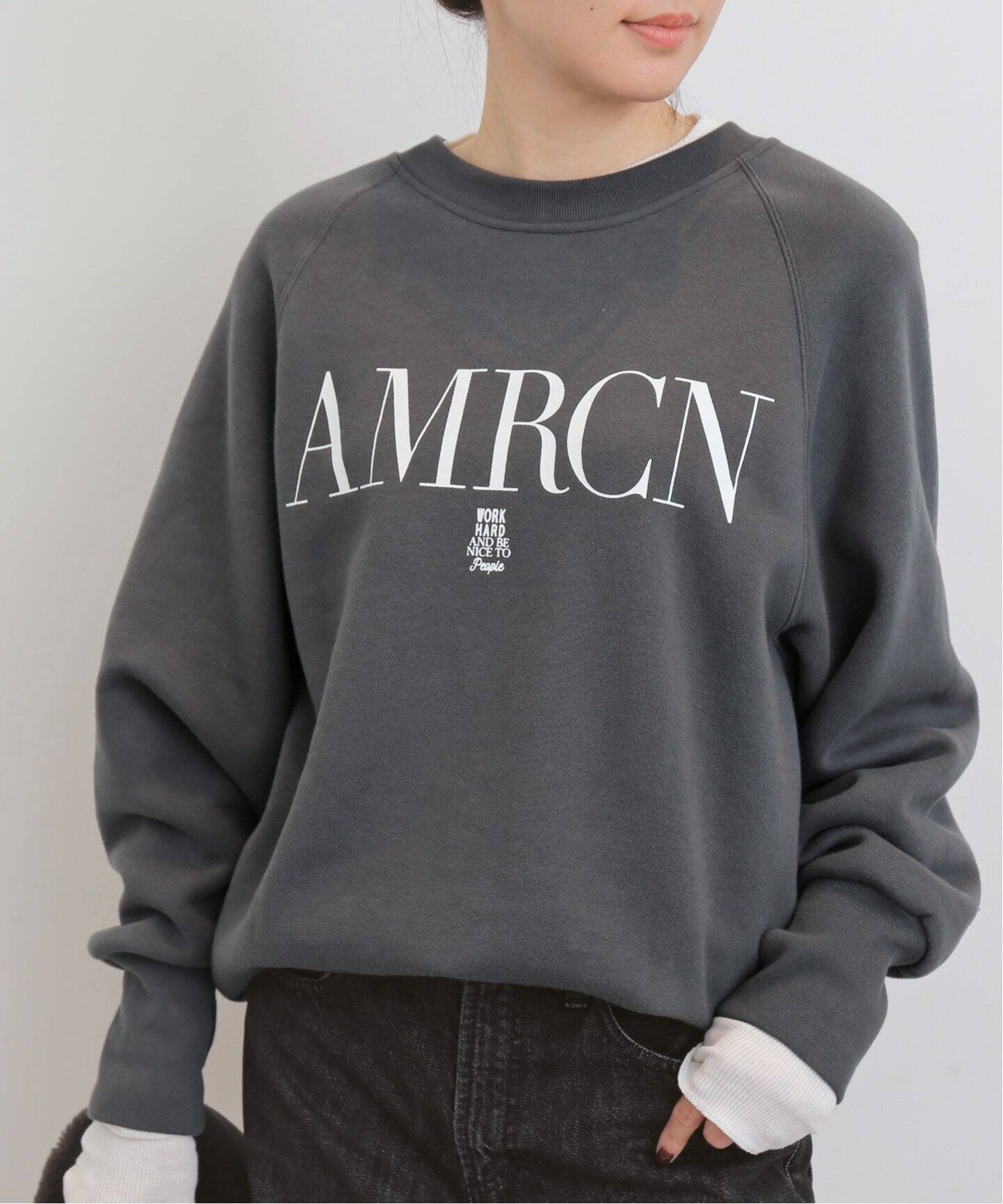 AMERICANA/アメリカーナ】 CREW NECK SWEAT（スウェット）｜L  