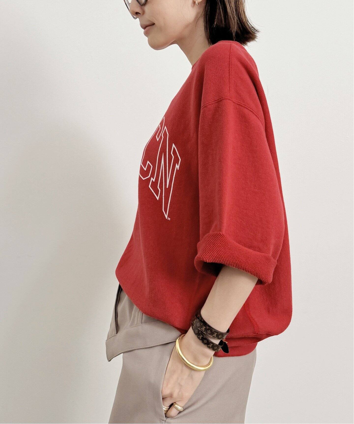 AMERICANA/アメリカーナ】 カットオフスウェット（Tシャツ／カットソー  