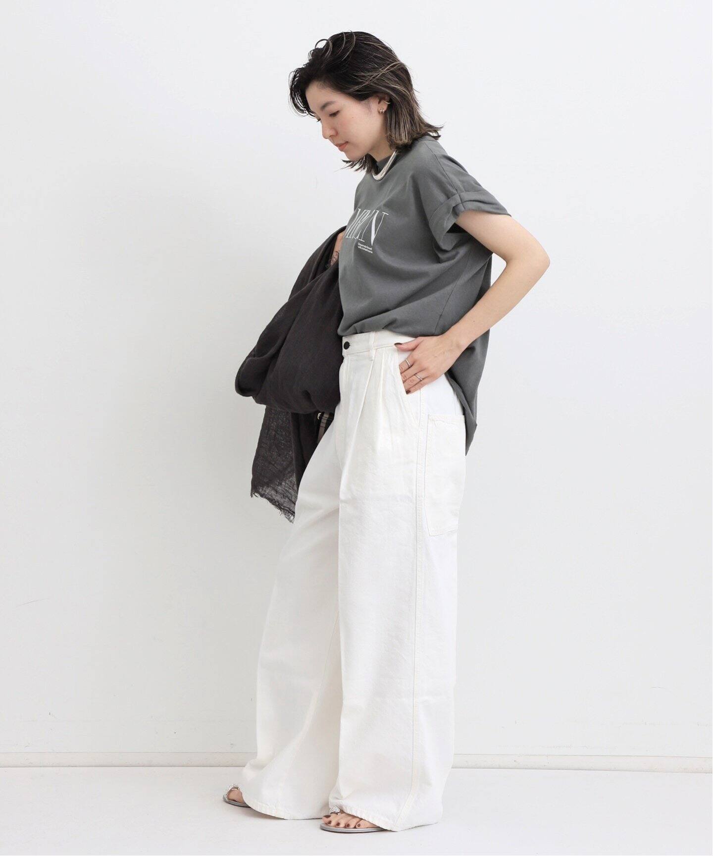 AMERICANA/アメリカーナ】 T-SHIRT（Tシャツ／カットソー）｜L 