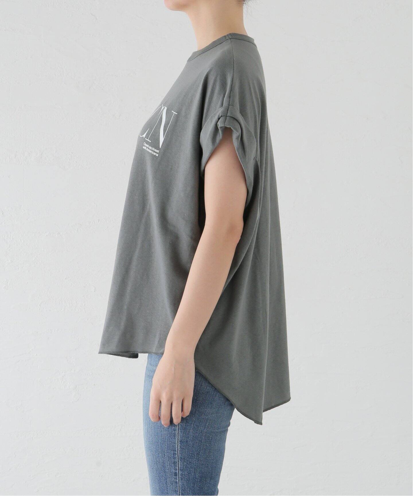 AMERICANA/アメリカーナ】 T-SHIRT（Tシャツ／カットソー）｜L  