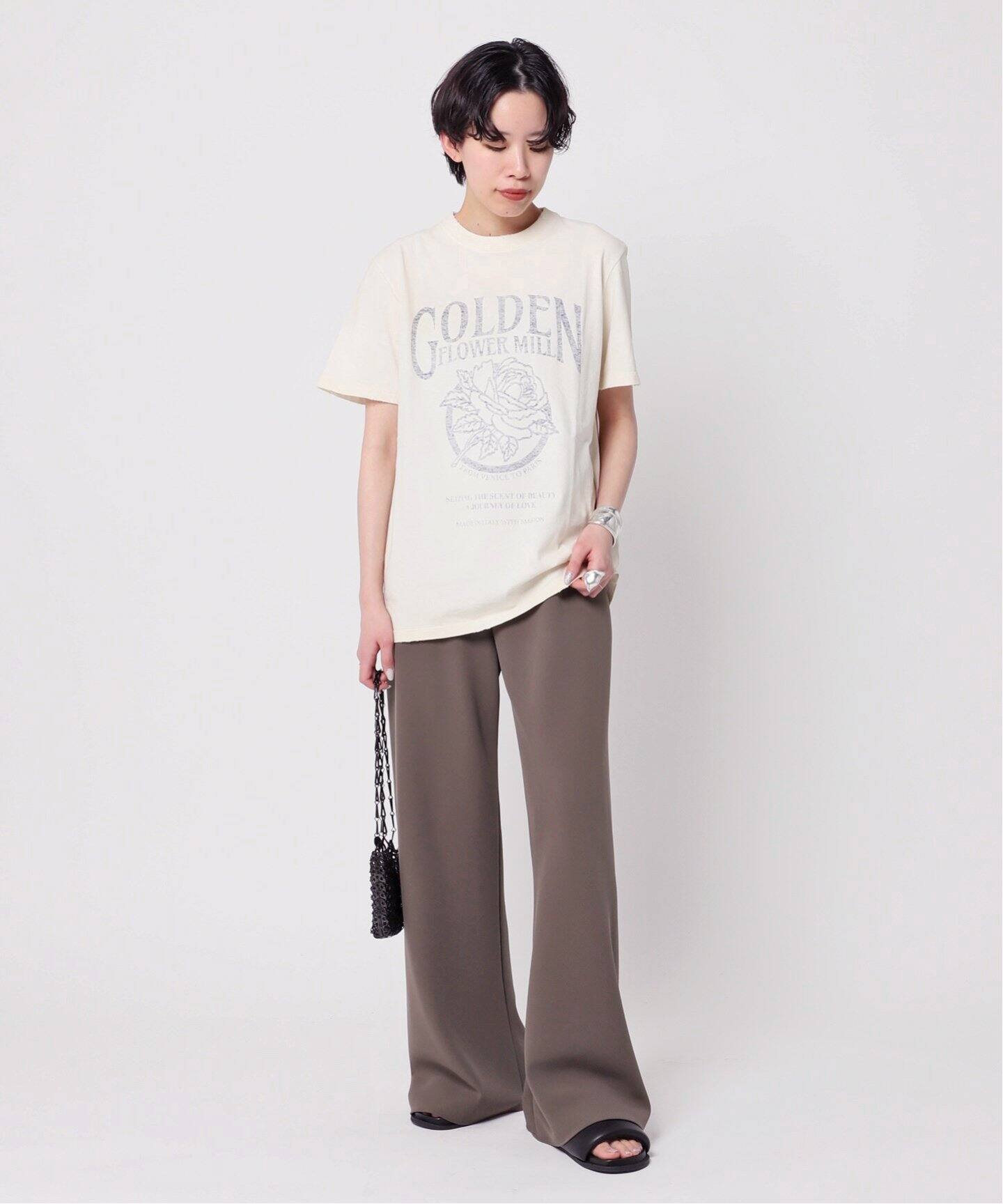 GOLDEN GOOSE / ゴールデングース】FLOWER MILL PRINT T-SH（Tシャツ 