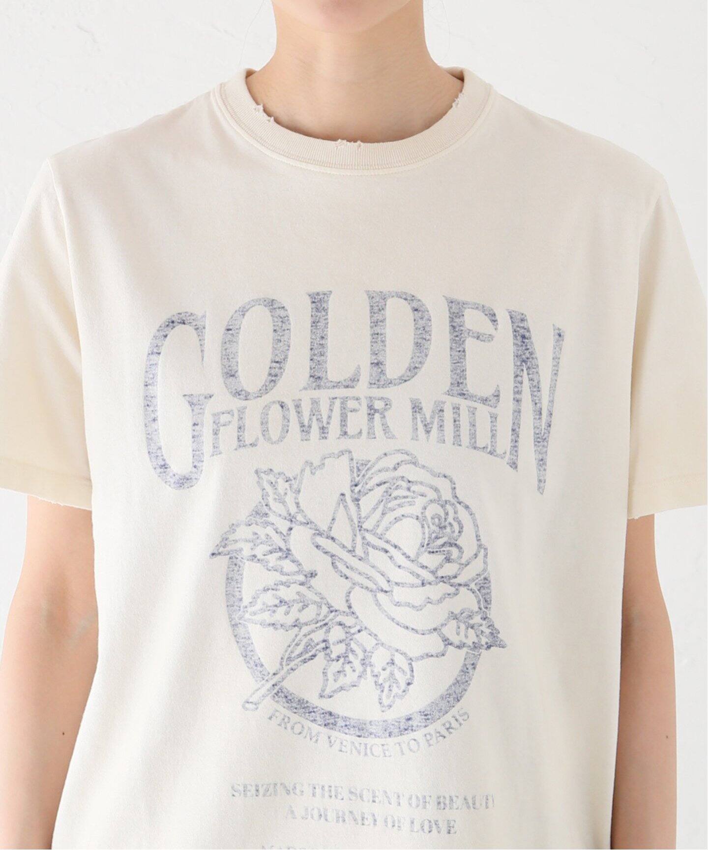 GOLDEN GOOSE / ゴールデングース】FLOWER MILL PRINT T-SH（Tシャツ 