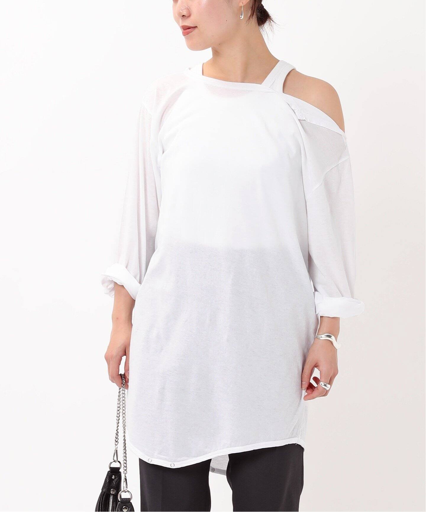 TanC TOKYO/タンクトウキョウ】アシンメトリーロングスリーブTシャツ  