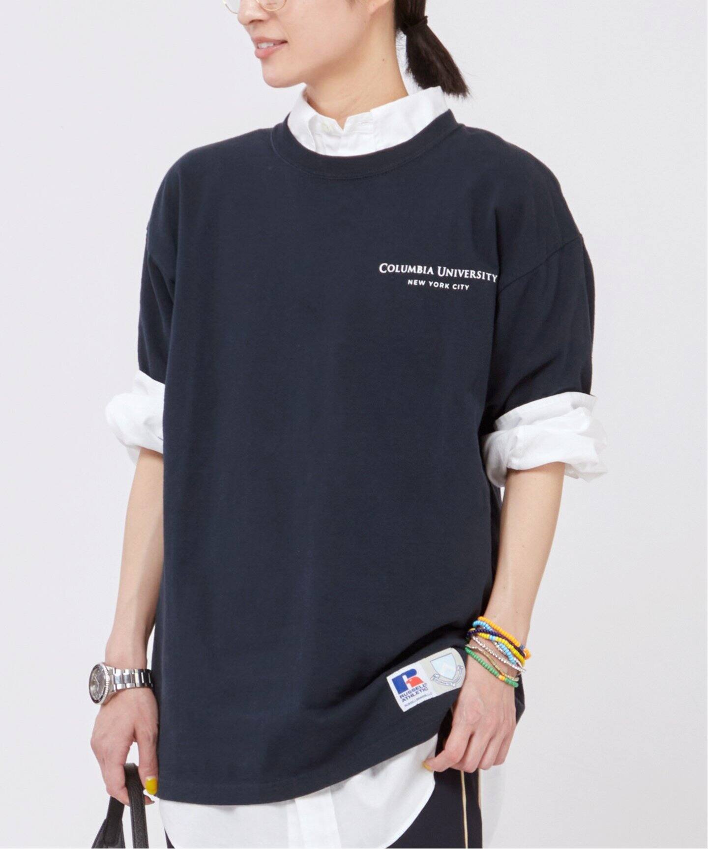 NAO☆AP STUDIO☆ 【RUSSELL ATHLETIC】Tシャツ RUSSELL ATHLETIC/ラッセル・アスレティック】COLUMBIA print T-sh（T