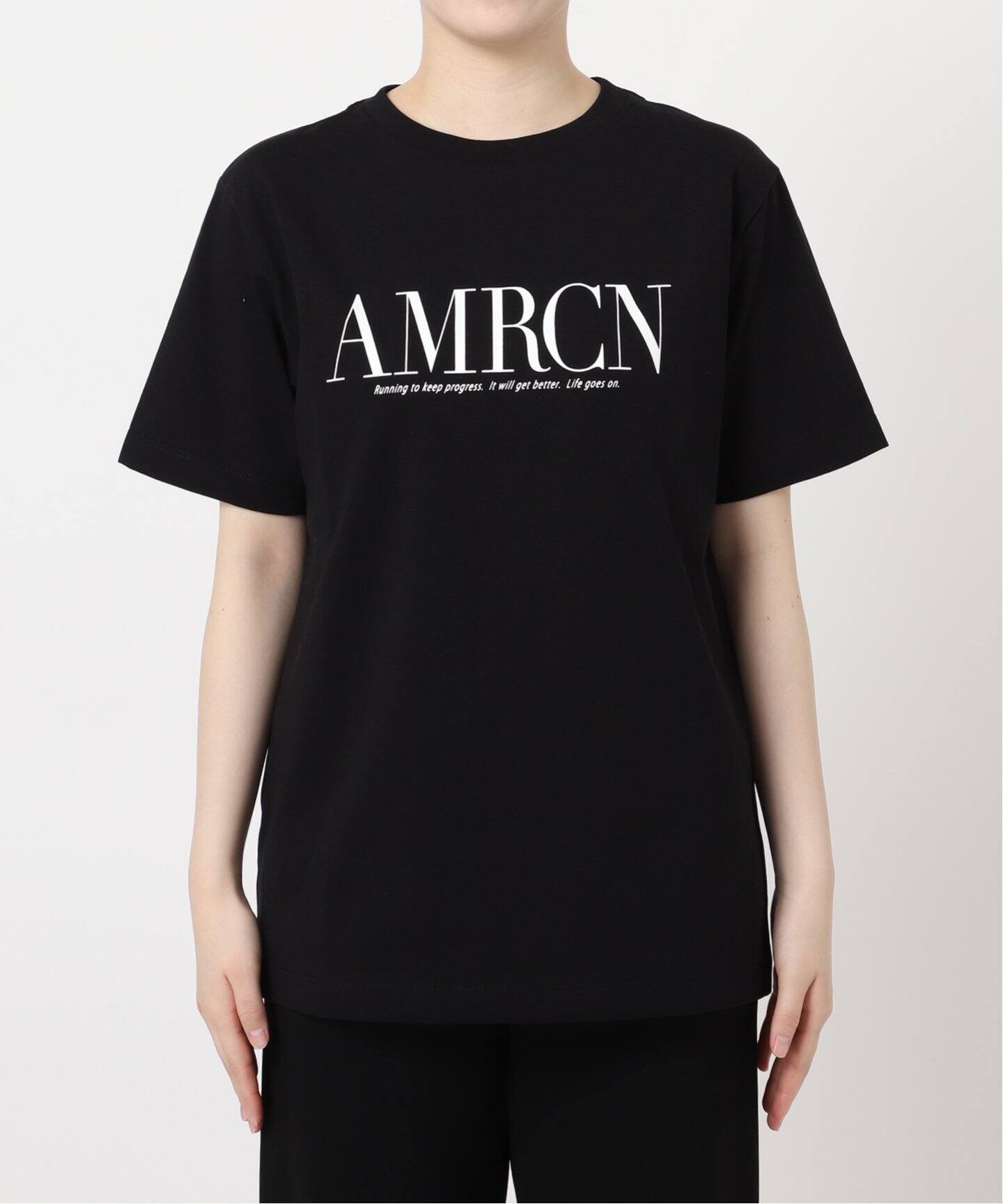 AMERICANA/アメリカーナ】AMRCN logo Tsh（Tシャツ／カットソー）｜AP 