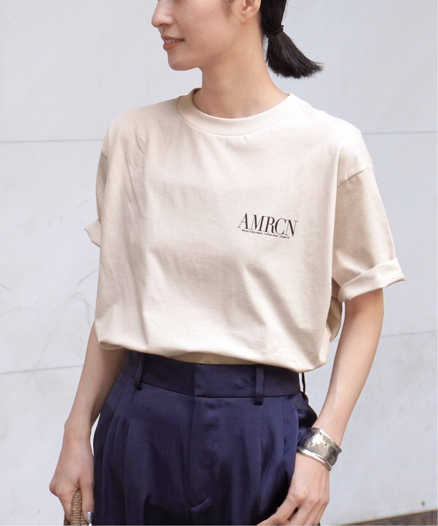 AMERICANA/アメリカーナ】MASTERPIECE back Tsh（Tシャツ／カットソー  