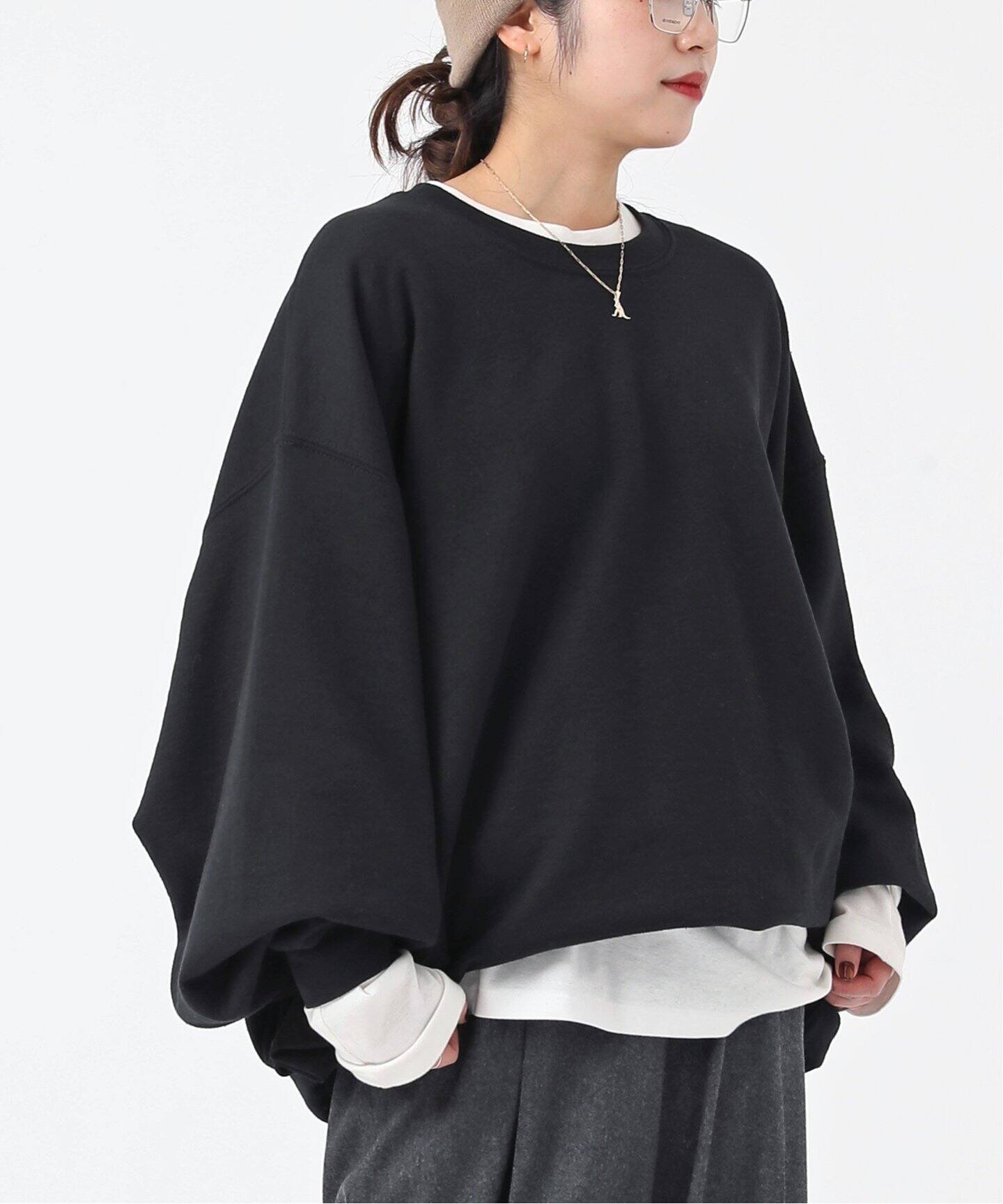 PRE_/プレ】ビッグスリーブスウェットプルオーバー（Tシャツ  