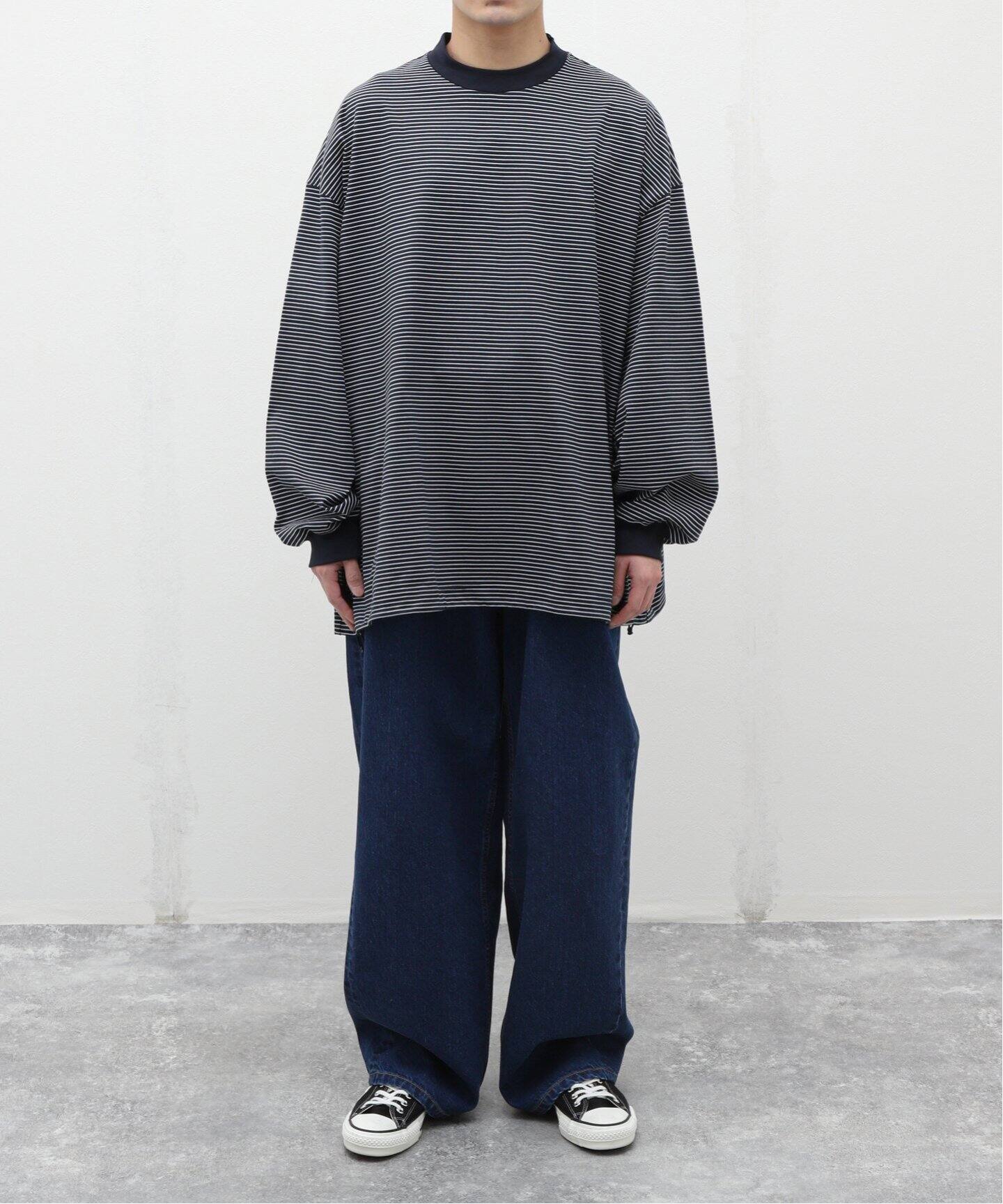 is-ness / イズネス】BALLOON BORDER LONG SLEEVE T-SHI（Tシャツ 