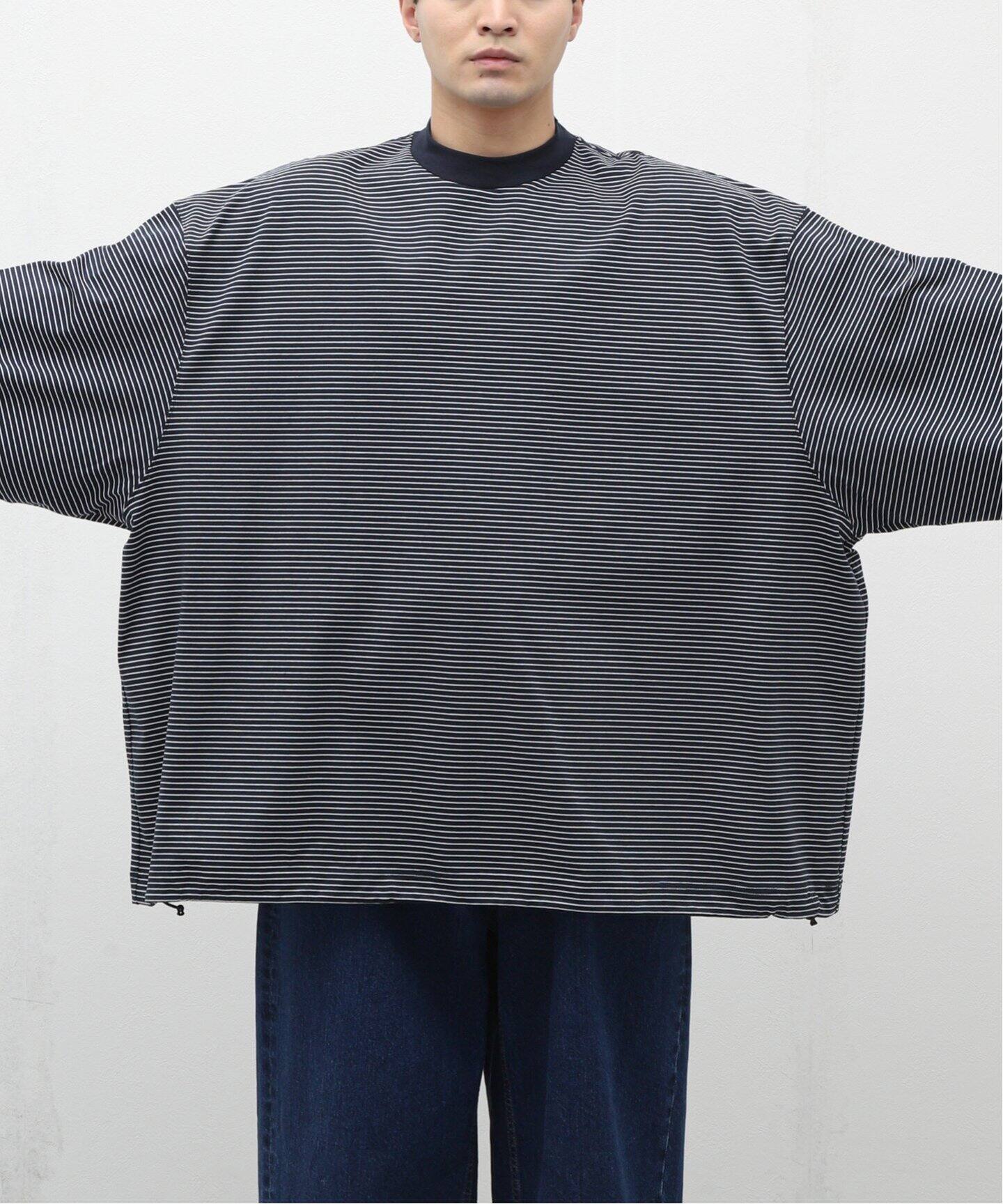 is-ness / イズネス】BALLOON BORDER LONG SLEEVE T-SHI（Tシャツ 
