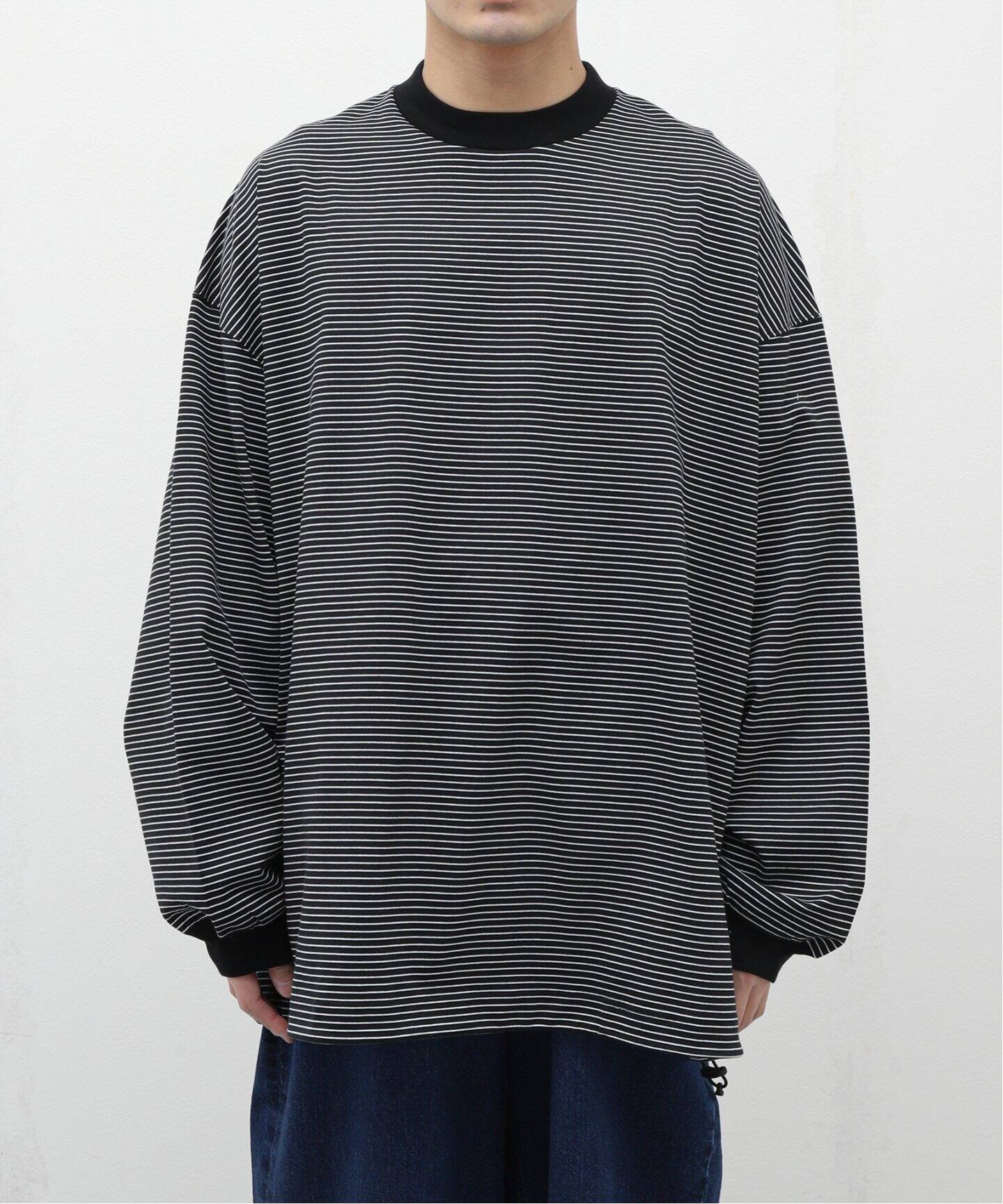 is-ness / イズネス】BALLOON BORDER LONG SLEEVE T-SHI（Tシャツ 