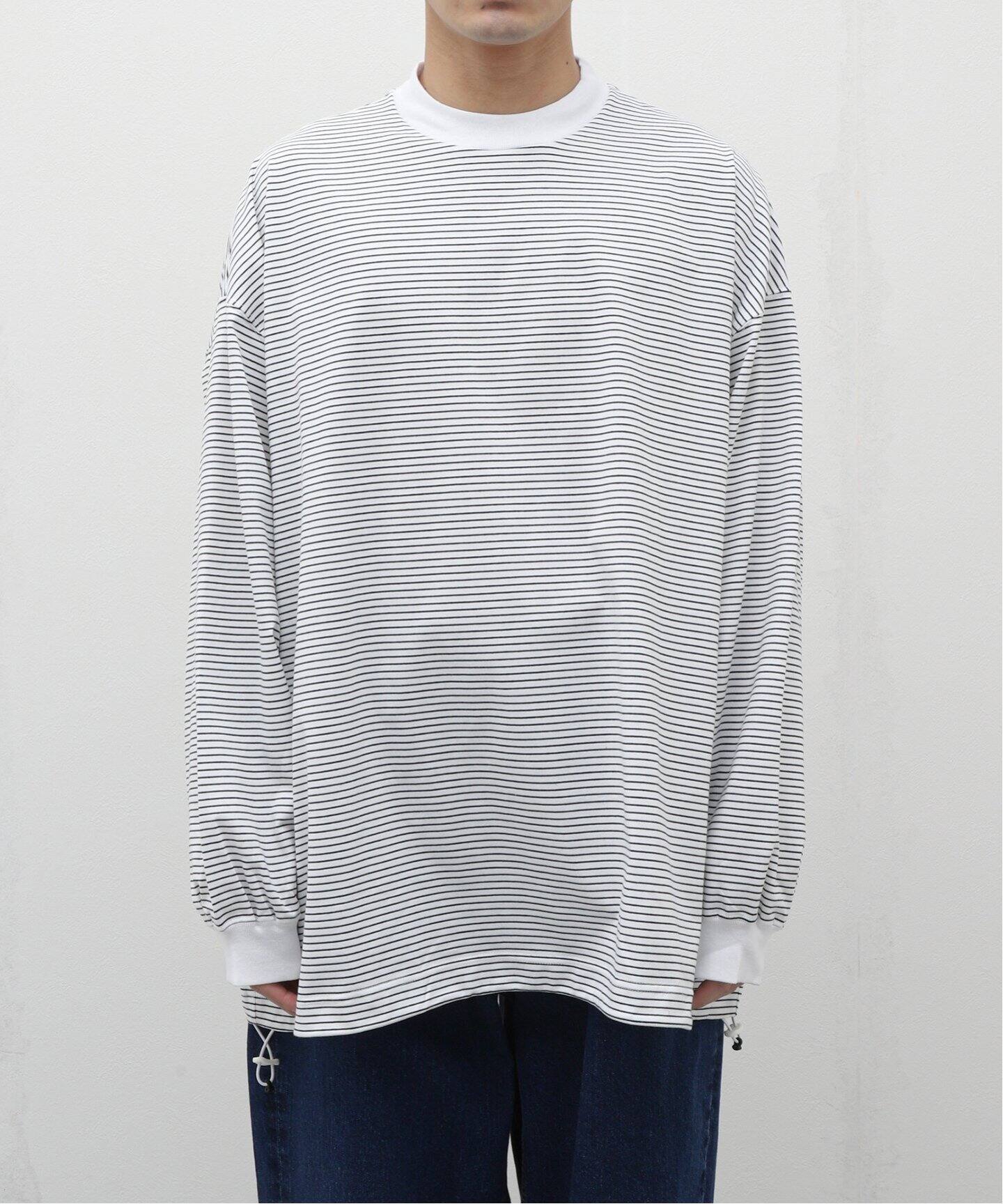 is-ness / イズネス】BALLOON BORDER LONG SLEEVE T-SHI（Tシャツ 