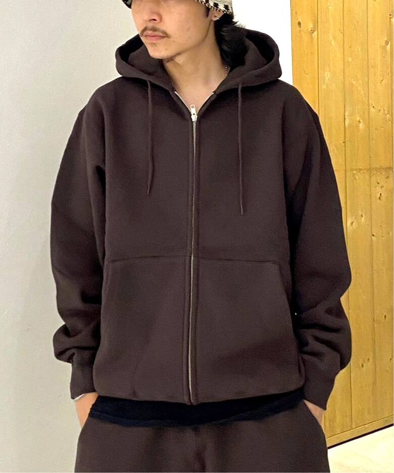 BASEMENT GEAR / ベースメントギア】15oz Garment Dye Zipup Hoodie 