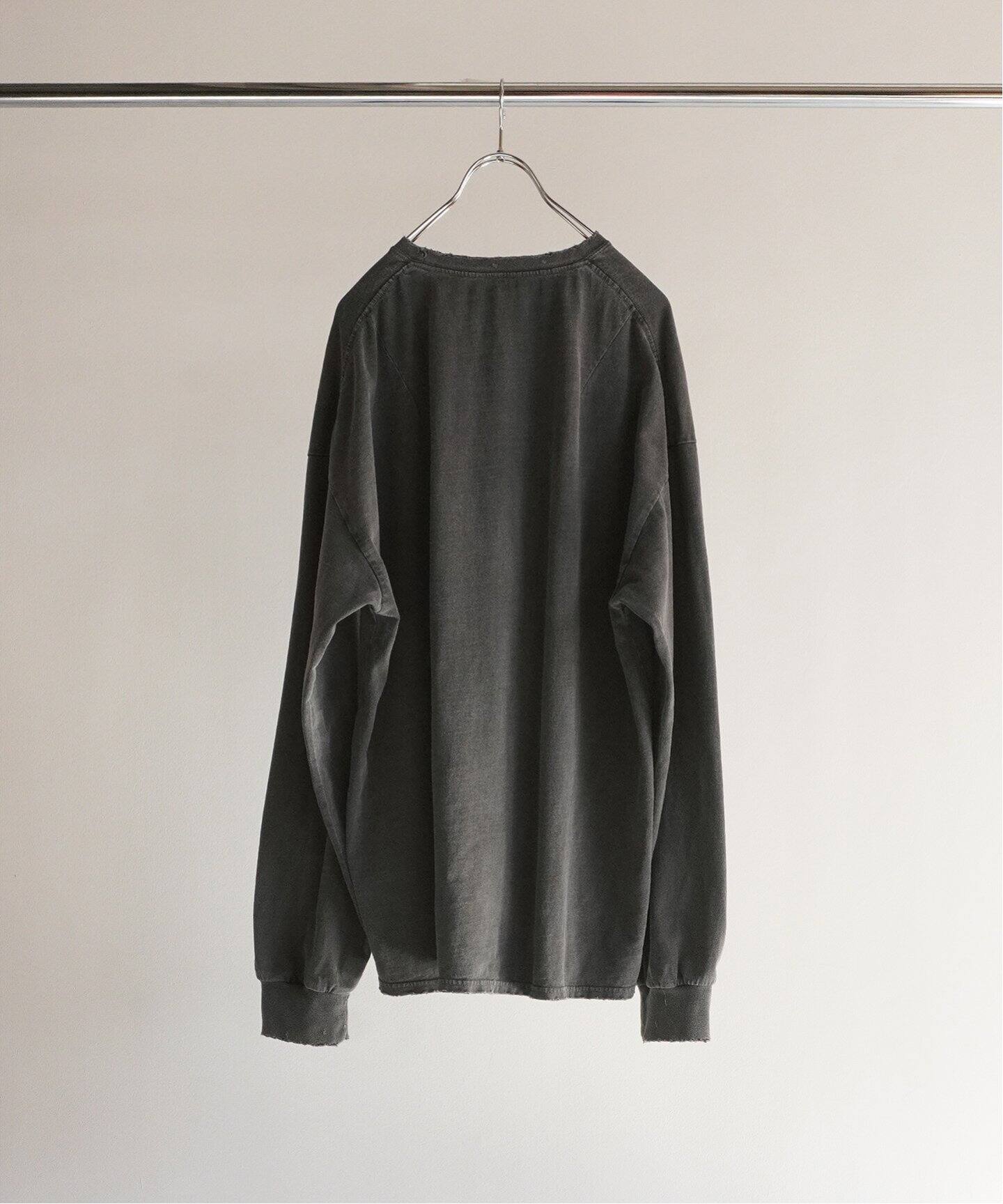 ANCELLM / アンセルム】EMBROIDERY DYED LS T-SHIRT（Tシャツ 