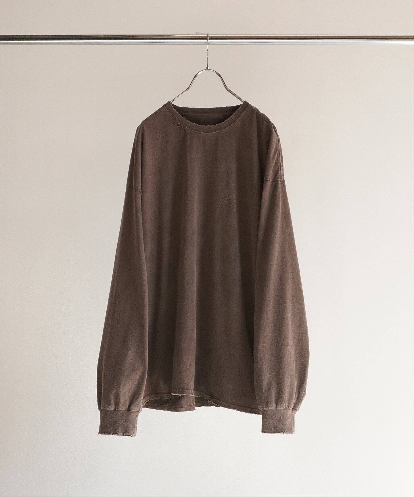 ANCELLM / アンセルム】EMBROIDERY DYED LS T-SHIRT（Tシャツ 
