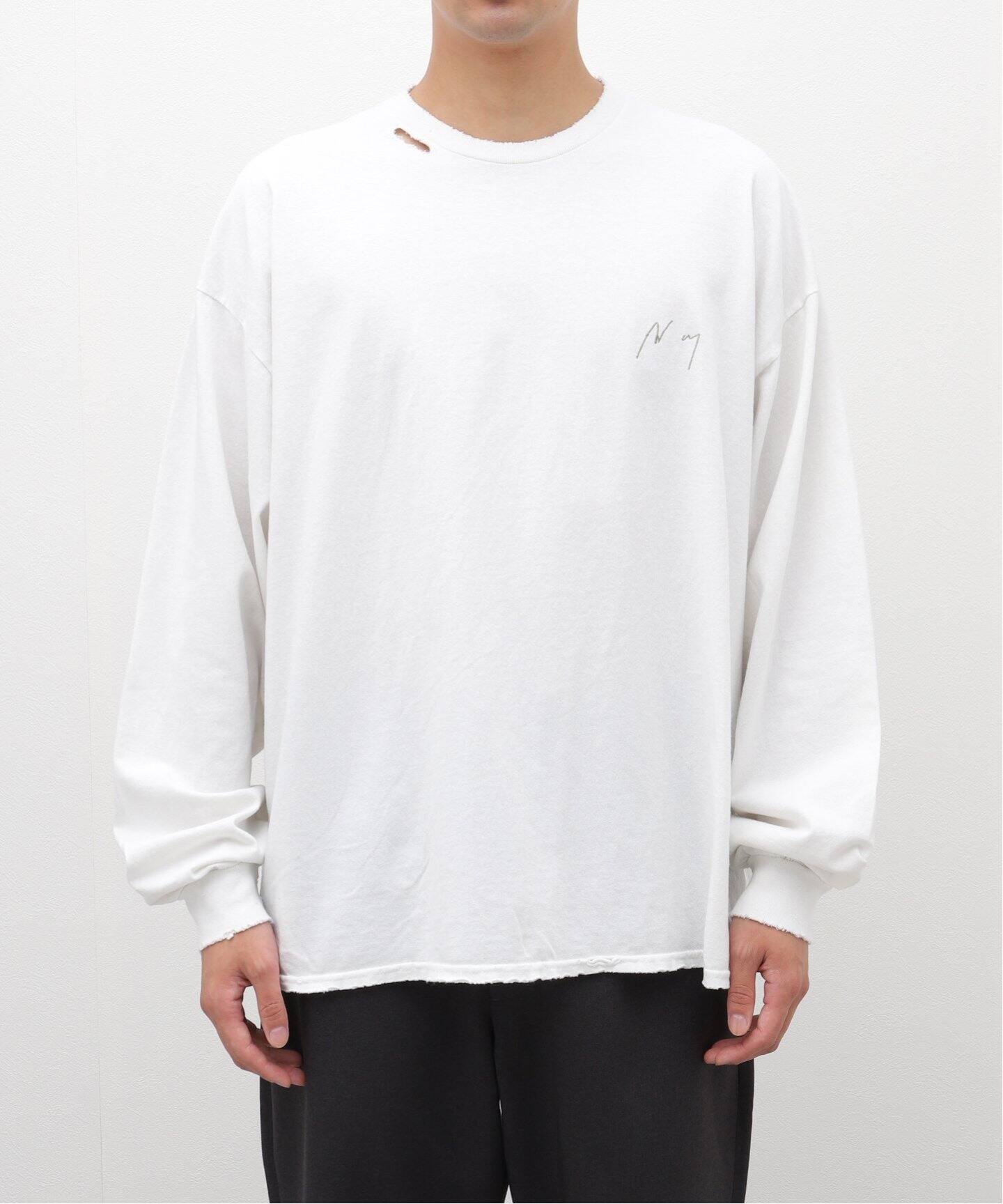 ANCELLM / アンセルム】EMBROIDERY DYED LS T-SHIRT（Tシャツ 