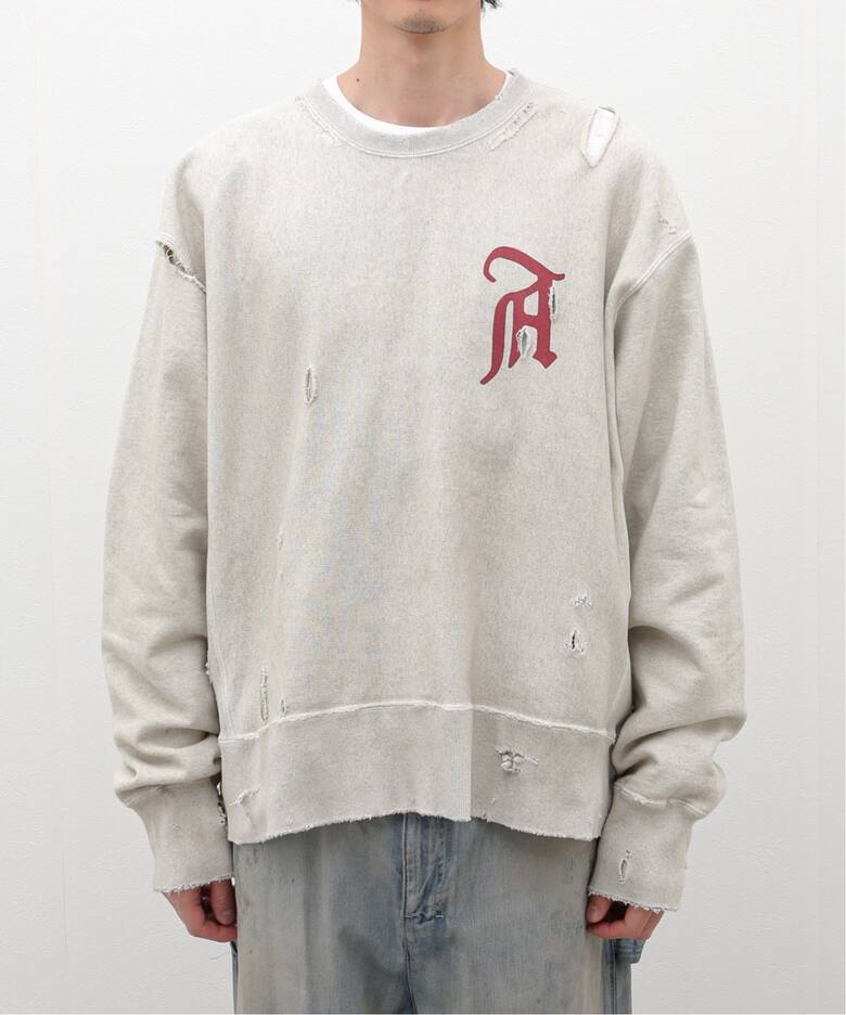 ANCELLM / アンセルム】CRASH SWEAT SHIRT（スウェット）｜WISM 