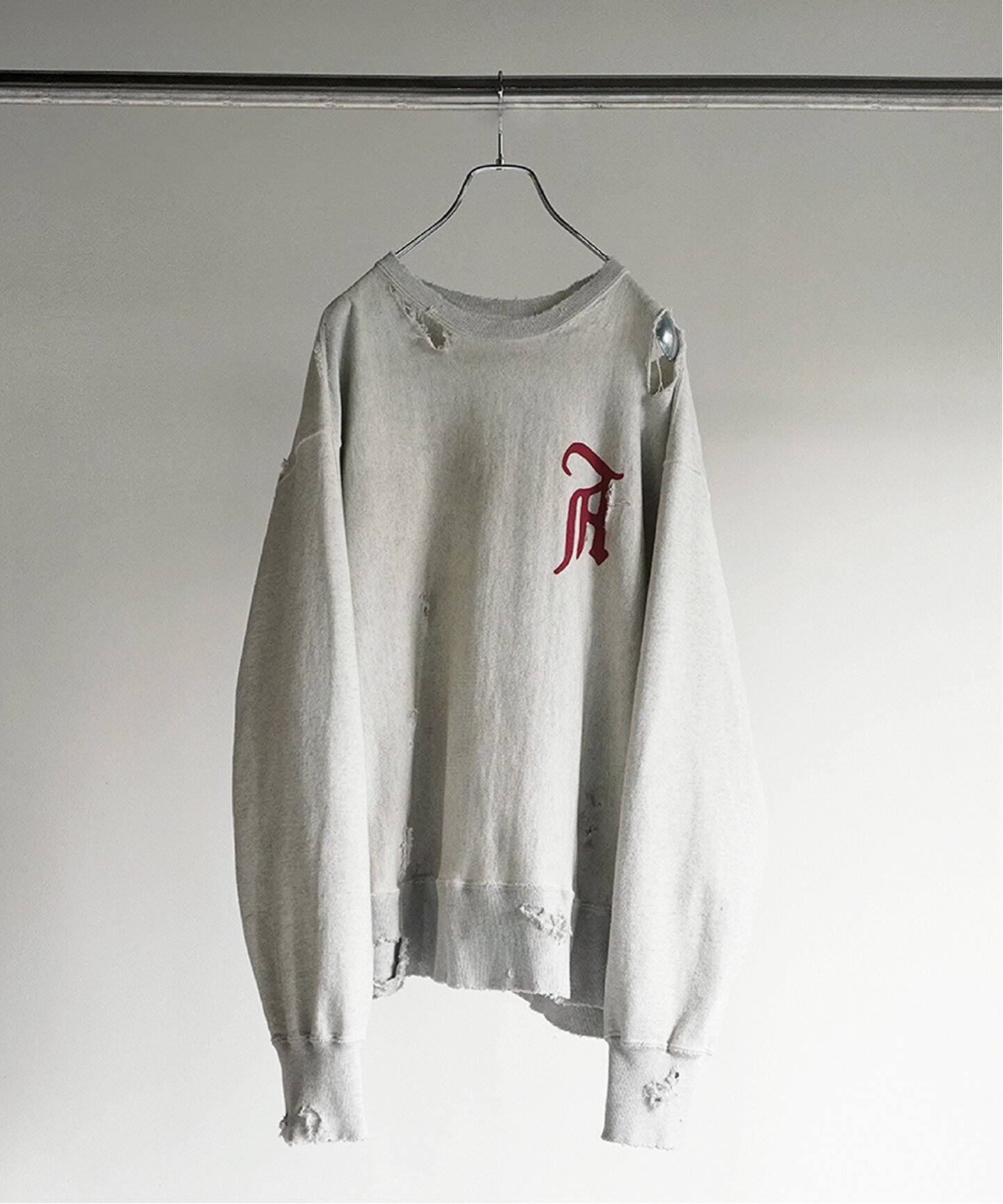 ANCELLM / アンセルム】CRASH SWEAT SHIRT（スウェット）｜WISM  