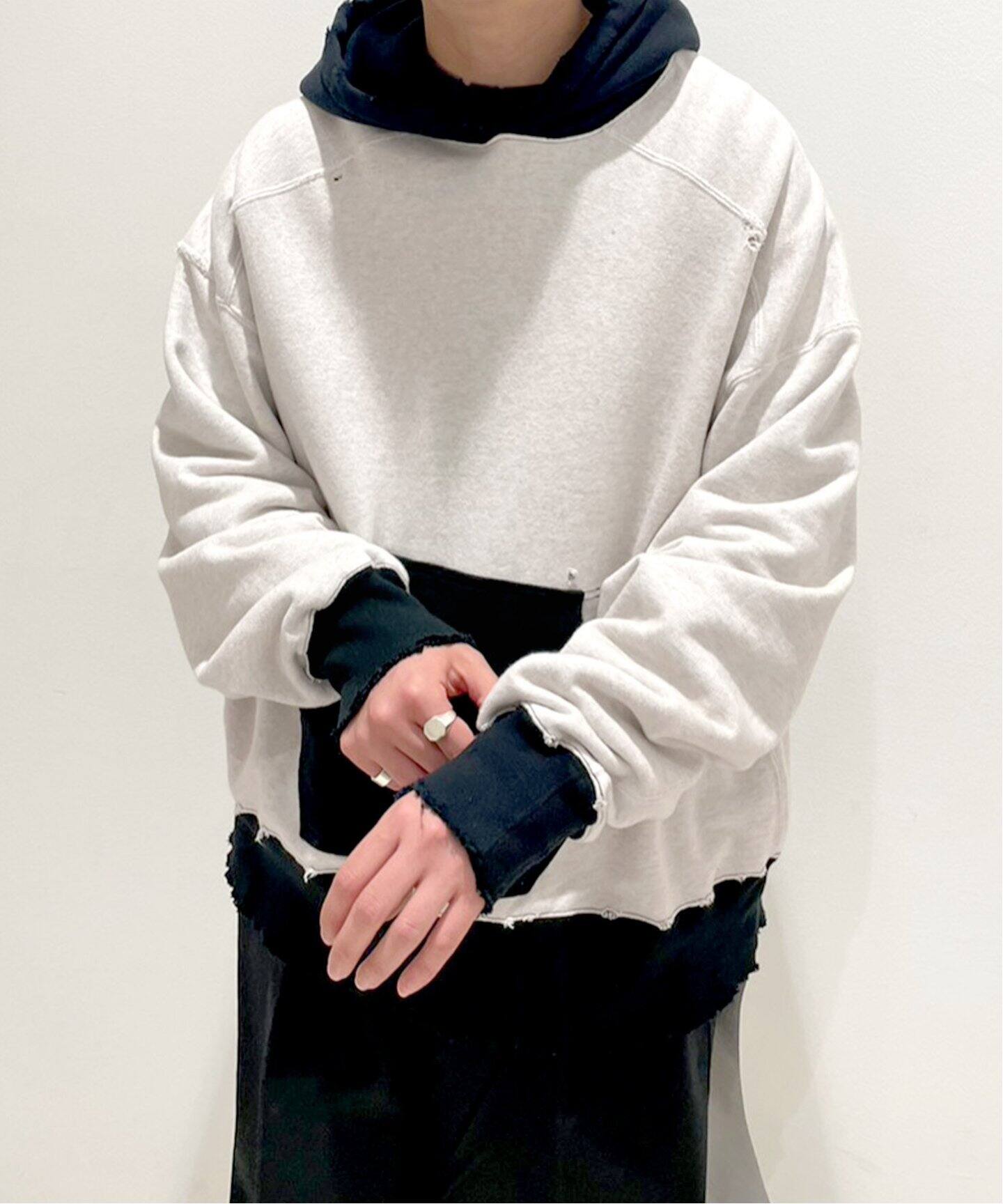 ANCELLM / アンセルム】2TONE AGING HOODIE（パーカー）｜WISM 