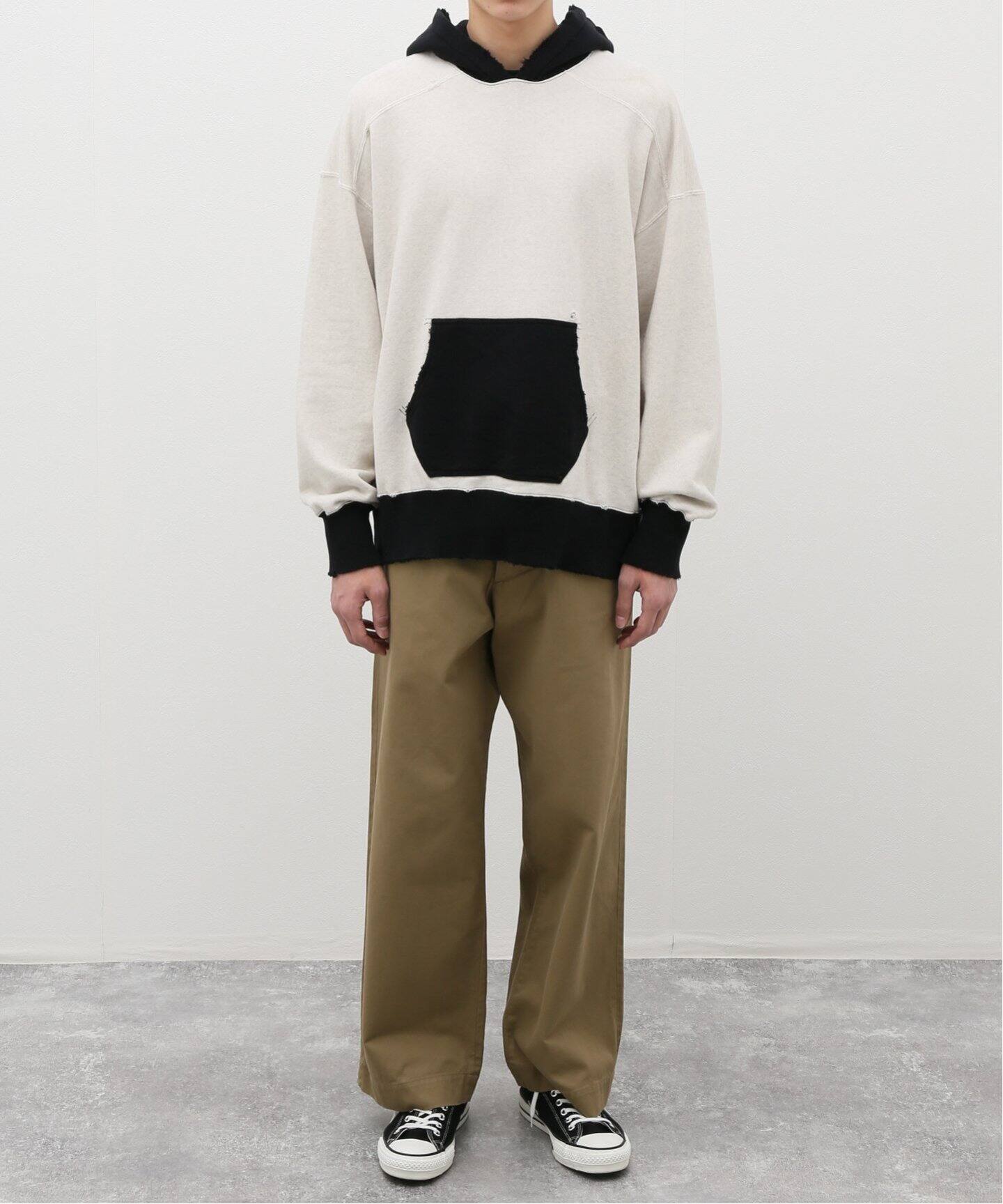 ANCELLM / アンセルム】2TONE AGING HOODIE（パーカー）｜WISM 
