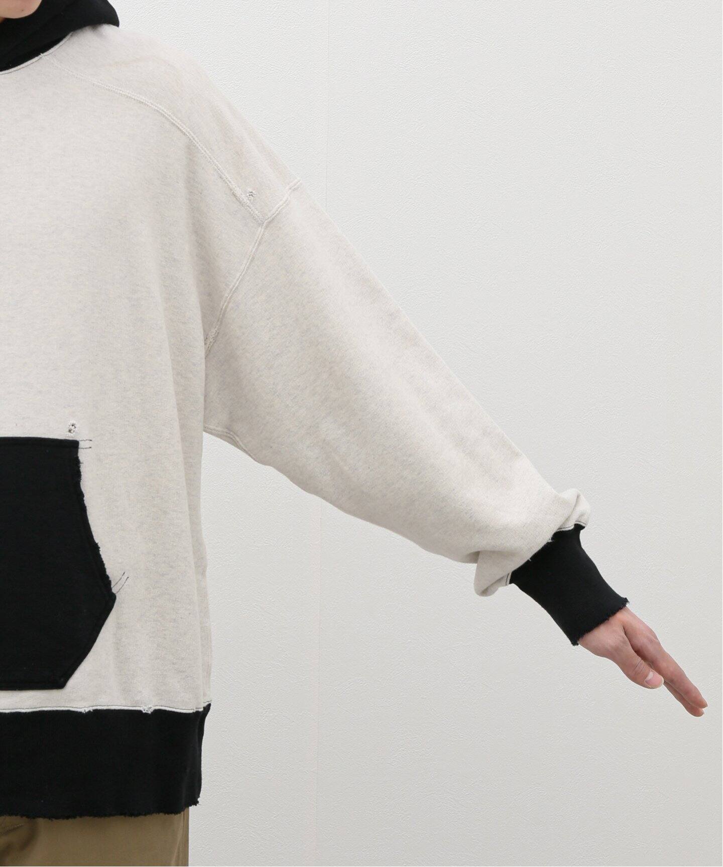 ANCELLM / アンセルム】2TONE AGING HOODIE（パーカー）｜WISM 