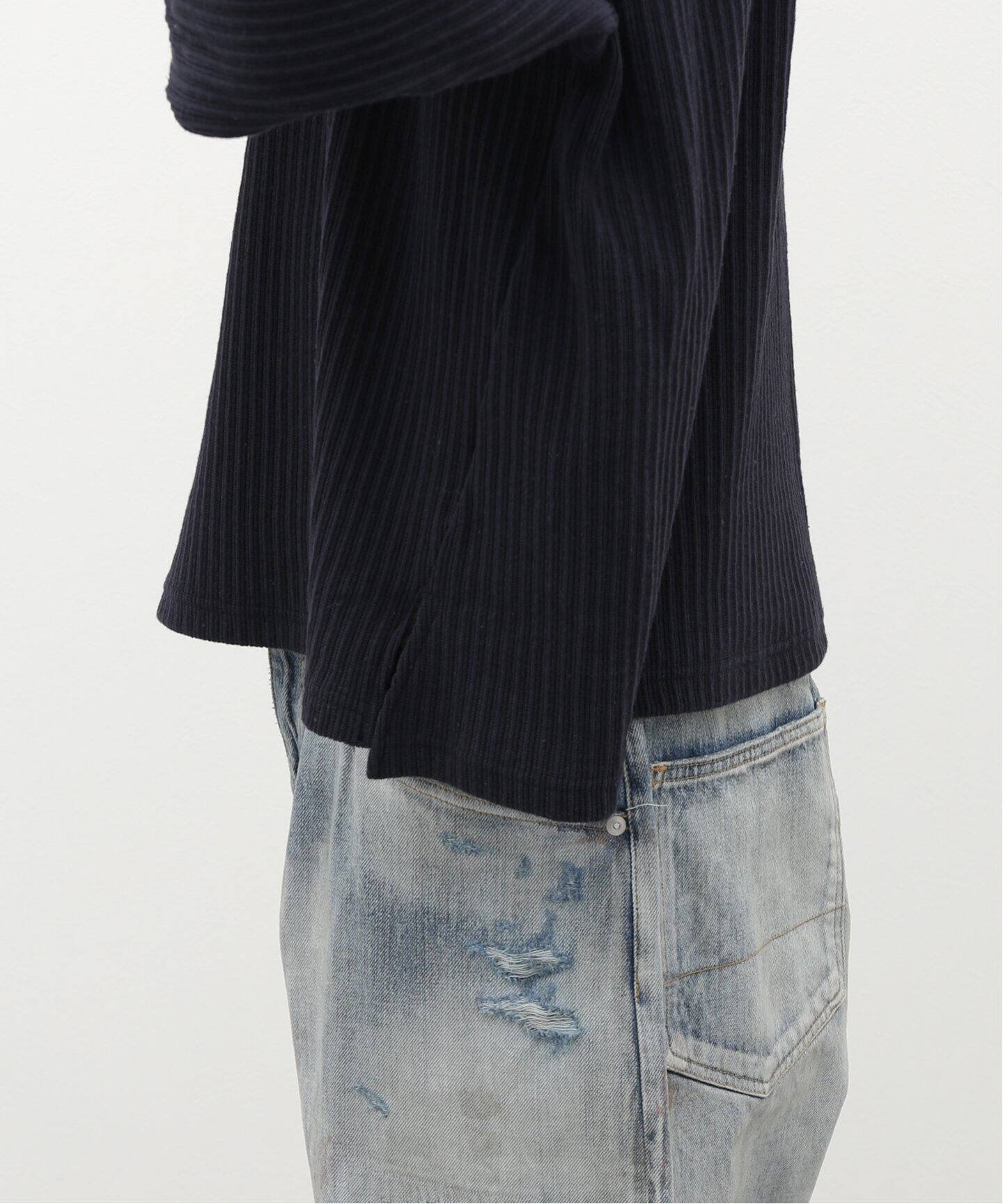 ANCELLM / アンセルム】OVER RIB LS T-SHIRT（Tシャツ／カットソー 