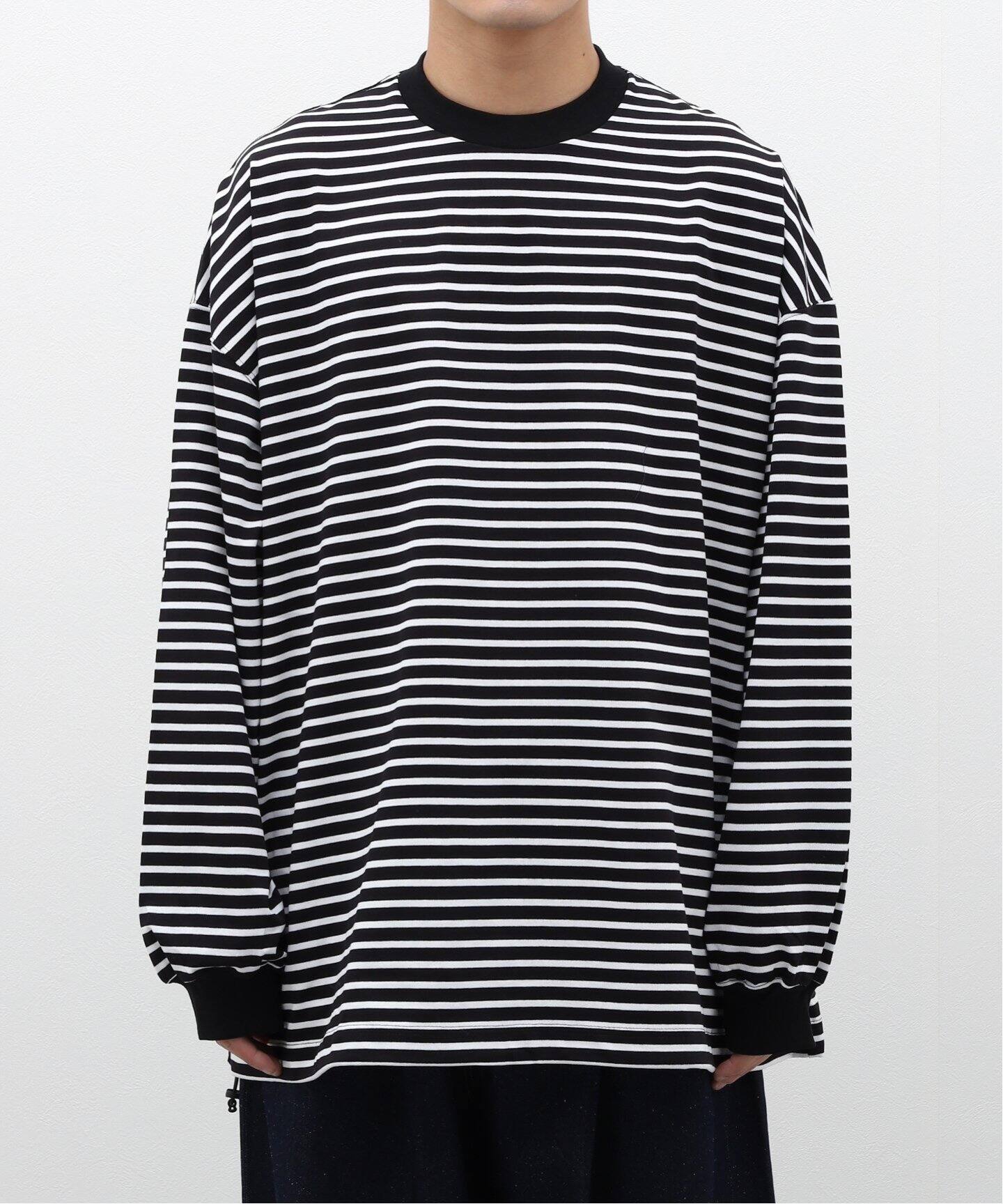 is-ness / イズネス】BALLOON STRIPES LONG SLEEVE T SH（Tシャツ 
