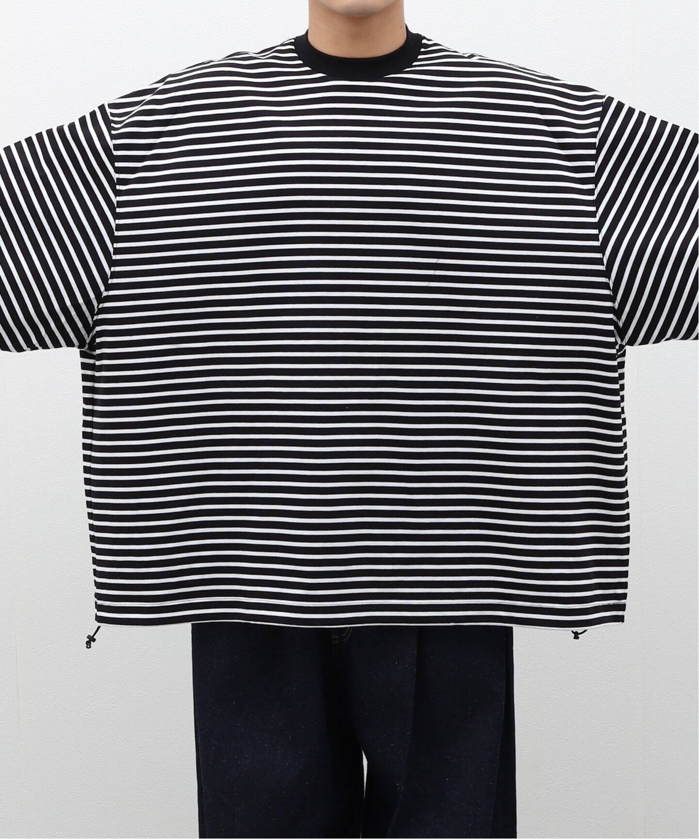 is-ness / イズネス】BALLOON STRIPES LONG SLEEVE T SH（Tシャツ 