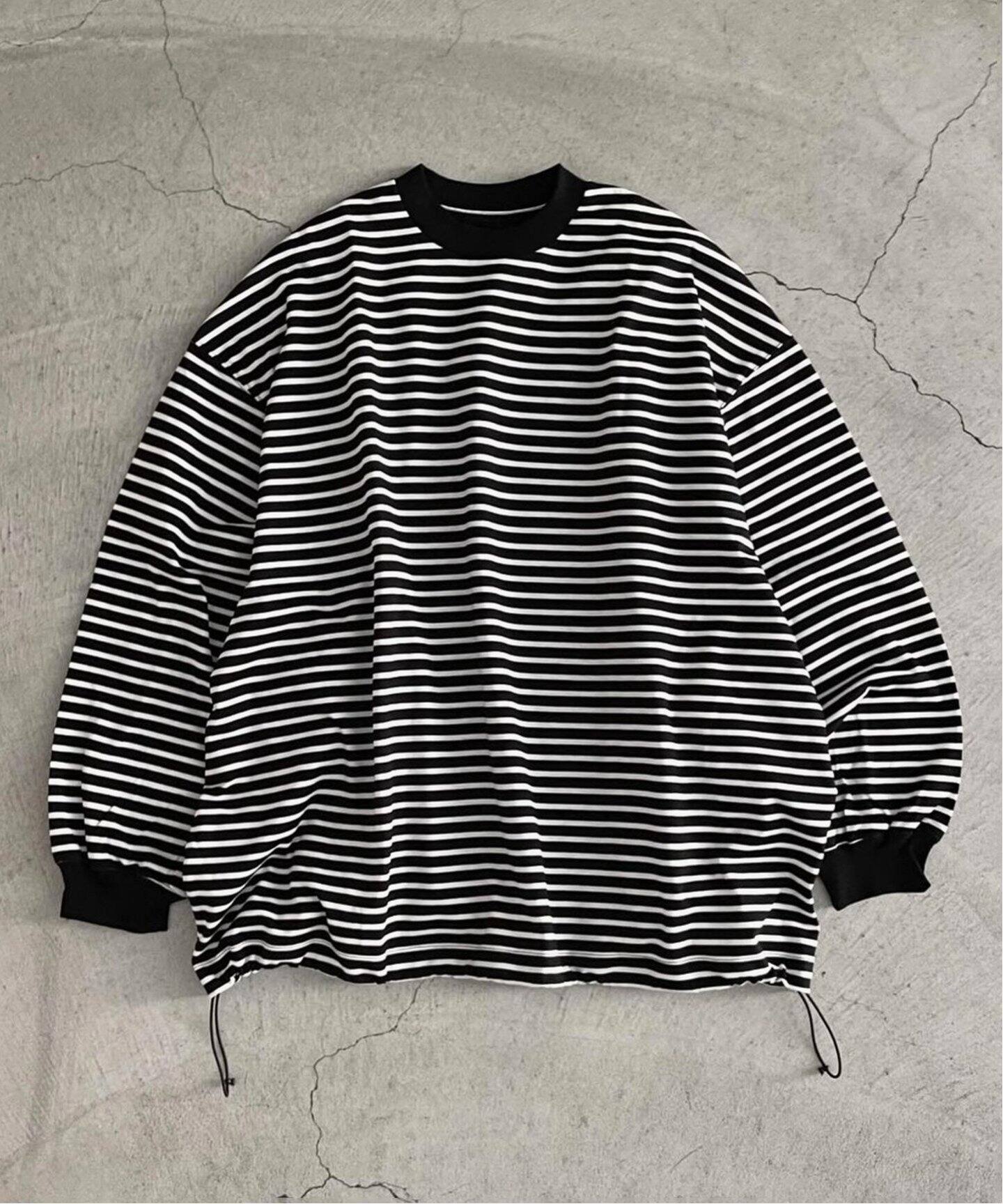 is-ness / イズネス】BALLOON STRIPES LONG SLEEVE T SH（Tシャツ 