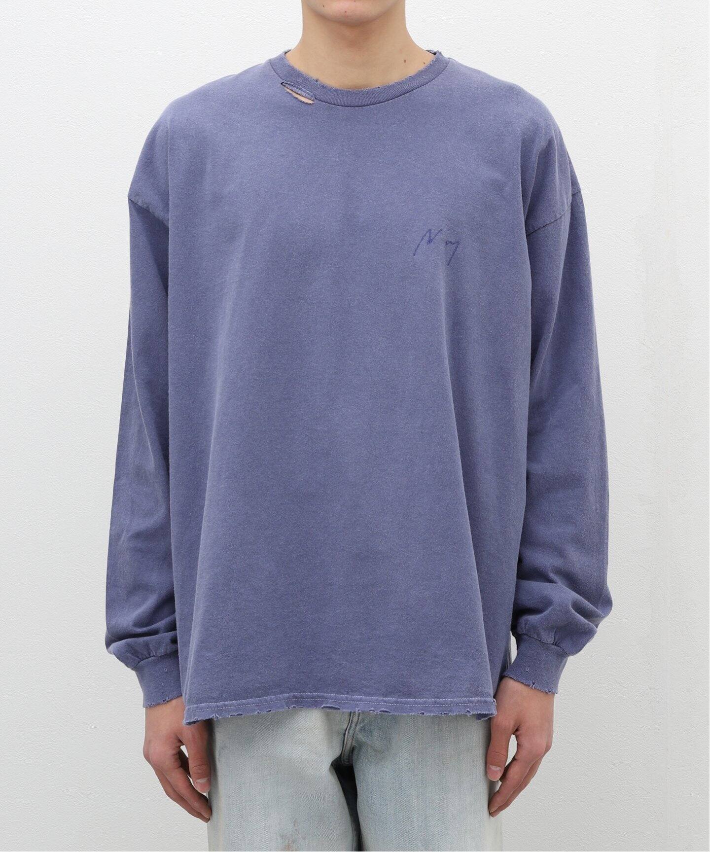 ANCELLM / アンセルム】EMBROIDERY DYED LS T-SHIRT（Tシャツ 
