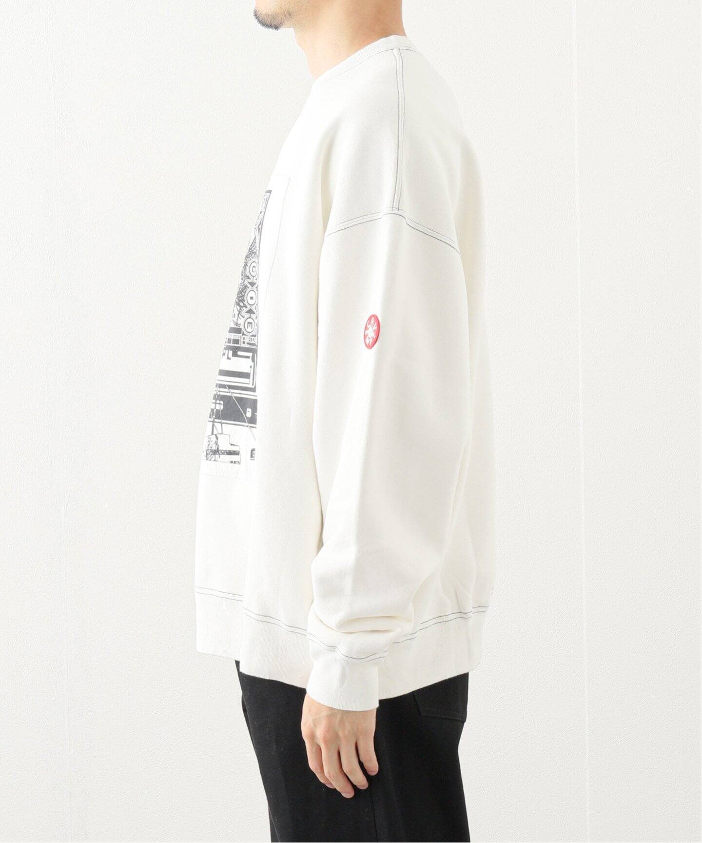 C.E / シーイー】cavempt WASHED WHITE TEMPLE CREW NEC（スウェット 
