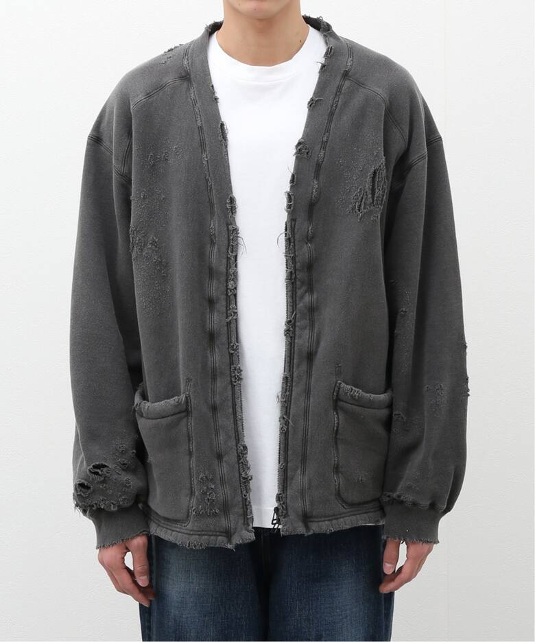 ANCELLM / アンセルム】別注 DAMAGE SWEAT CARDIGAN（スウェット 