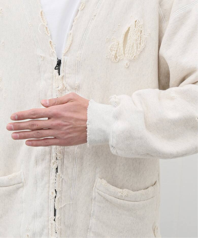 ANCELLM / アンセルム】別注 DAMAGE SWEAT CARDIGAN（スウェット 