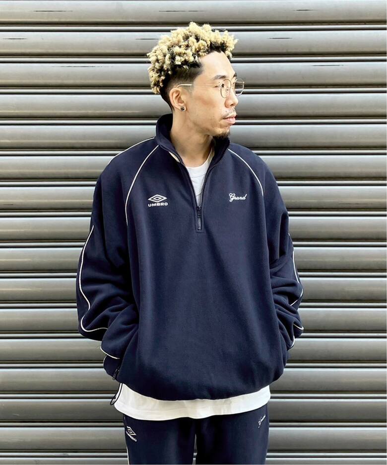 GRAND COLLECTION × UMBRO】MICRO FLEECE QUARTER ZIP（スウェット 