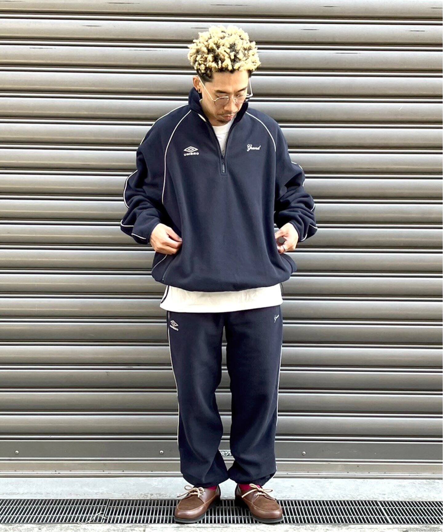 GRAND COLLECTION × UMBRO】MICRO FLEECE QUARTER ZIP（スウェット