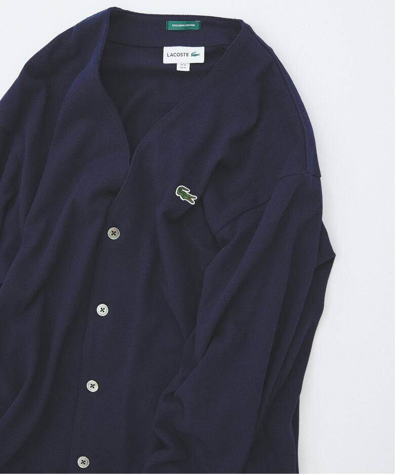 LACOSTE × JOURNAL STANDARD / 別注 鹿の子 Vネックカーディガン 