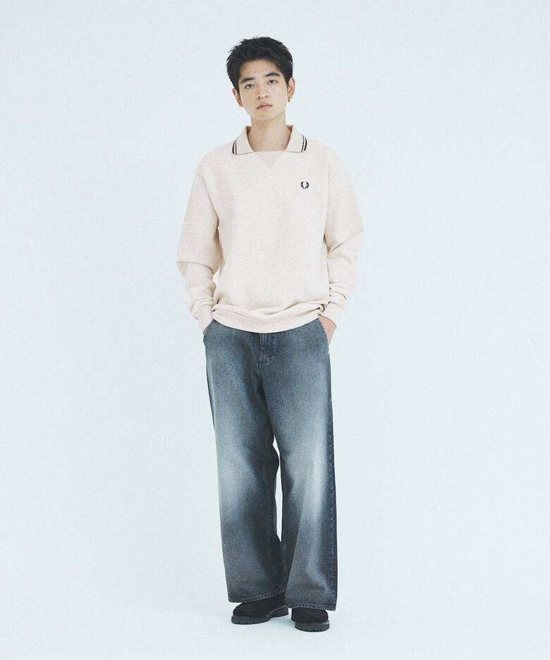 WEB限定 FRED PERRY for JOURNAL STANDARD Football Sweatshirt 