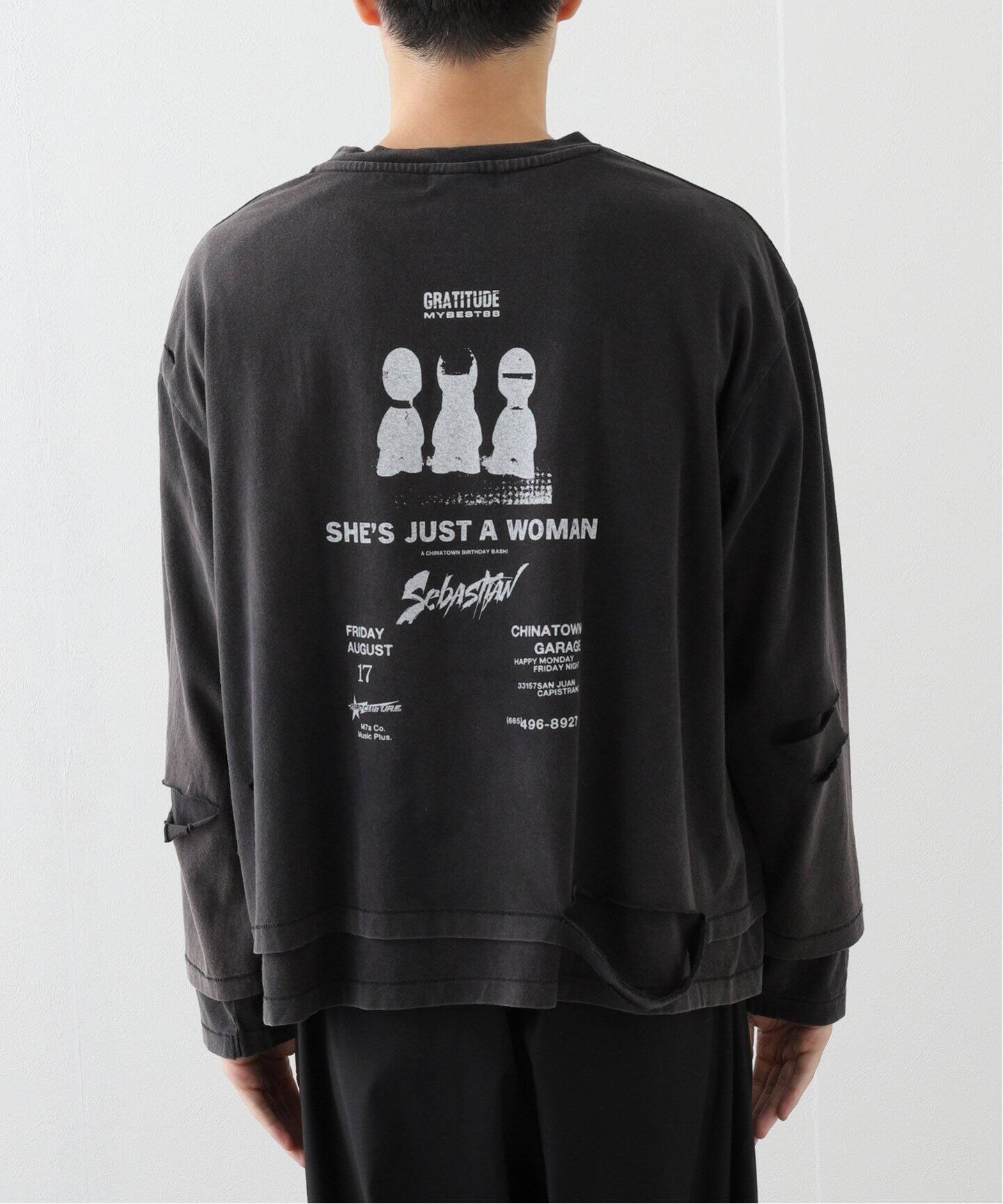 【minami Anderson】DOUBLEFACE-ロンTEE minami Anderson】DOUBLEFACE-ロンTEE