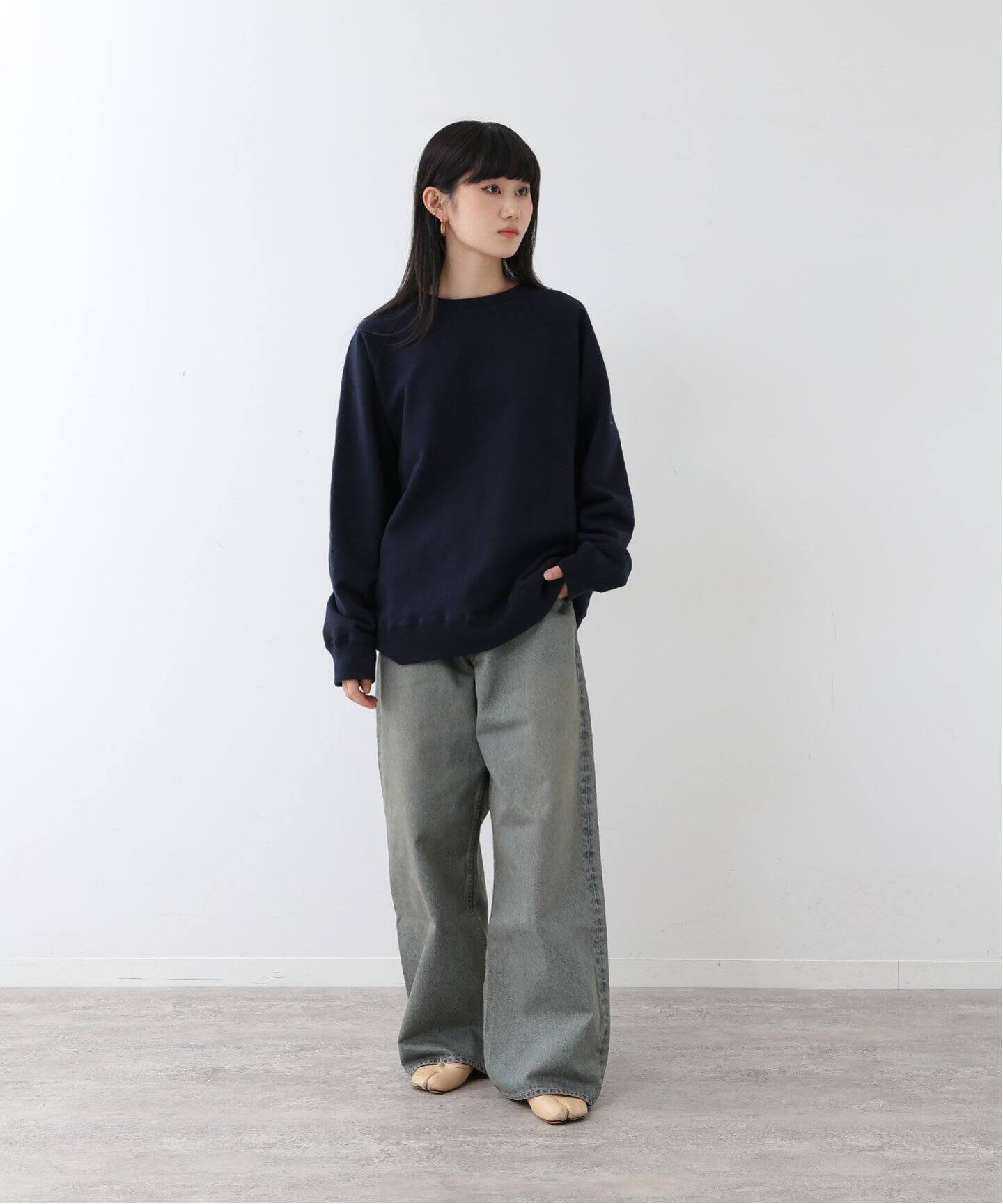 FOLL / フォル】two side hardyarn sweat crew（スウェット 