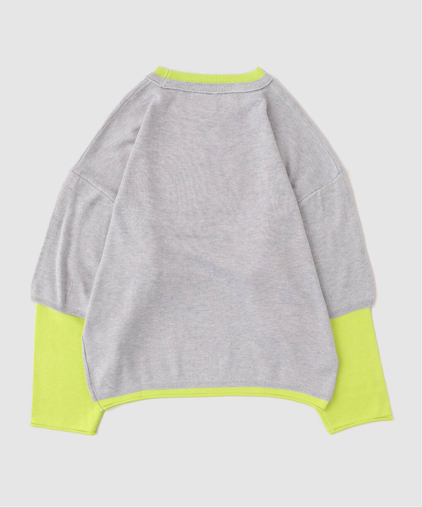 BLUEMARBLE / ブルーマーブル】 Double layer knitted sweater（ニット 