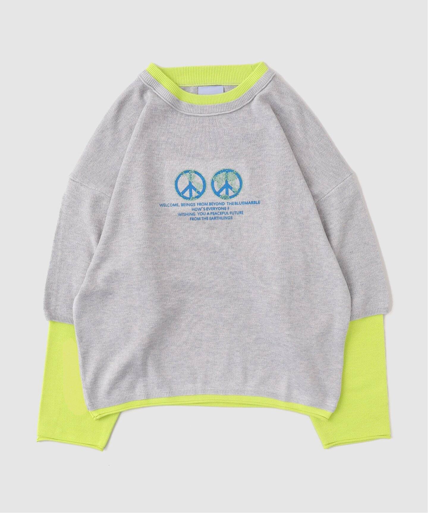 BLUEMARBLE / ブルーマーブル】 Double layer knitted sweater（ニット 