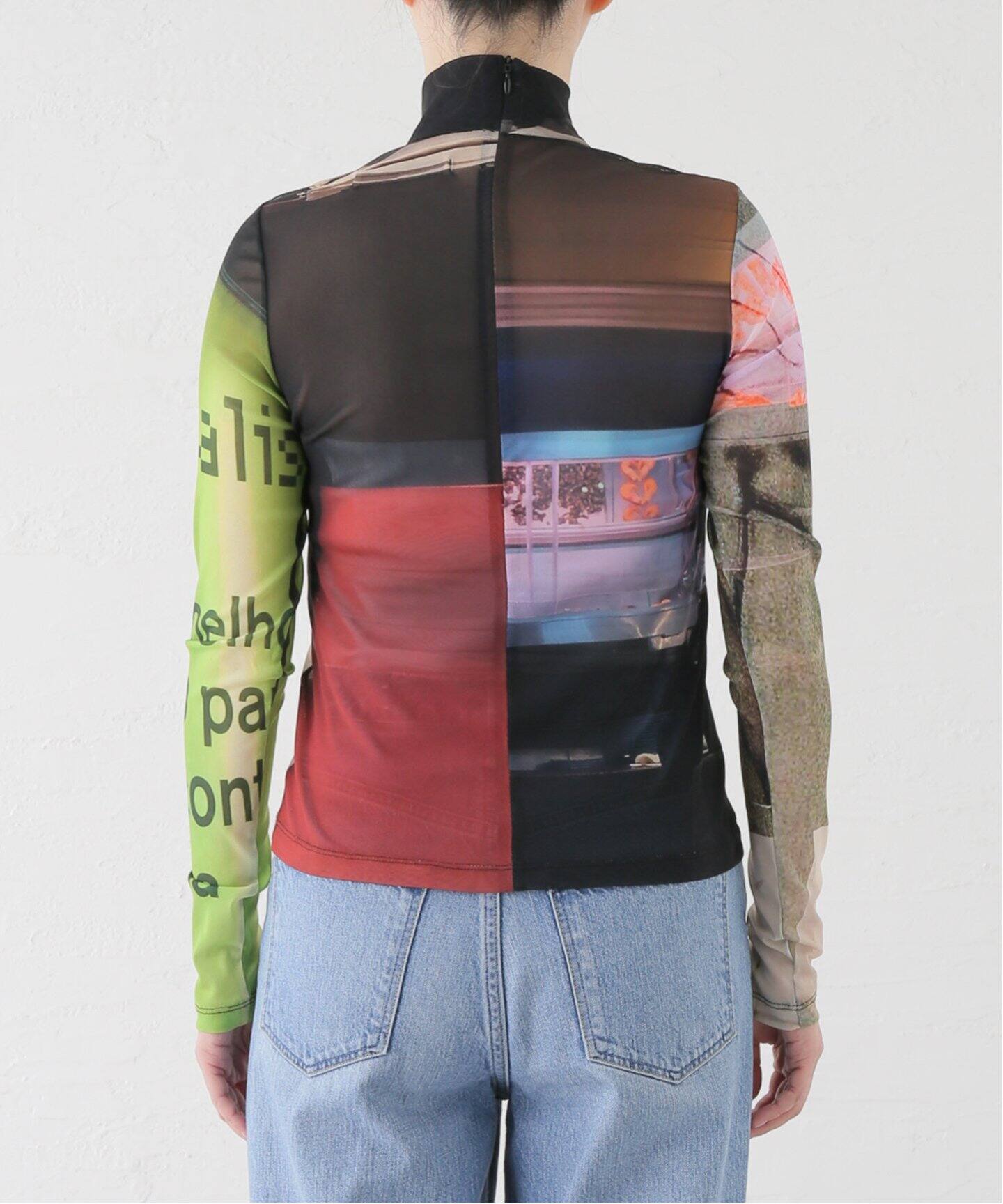 YOHEI OHNO / ヨウヘイオオノ】 Graphic Mesh Top（Tシャツ 
