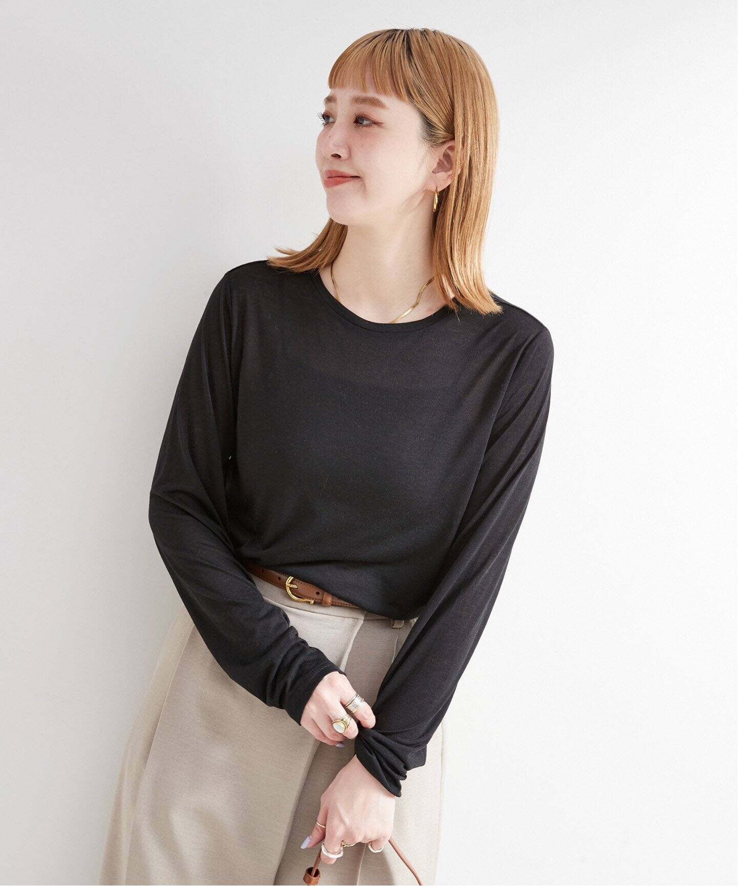追加3》シアークルーネックロンTEE（Tシャツ／カットソー）｜B.C STOCK
