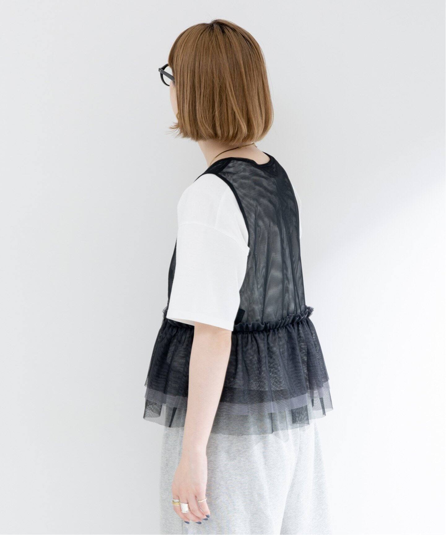 チュールジレ×Tシャツセット（Tシャツ／カットソー）｜B.C STOCK（ベー  