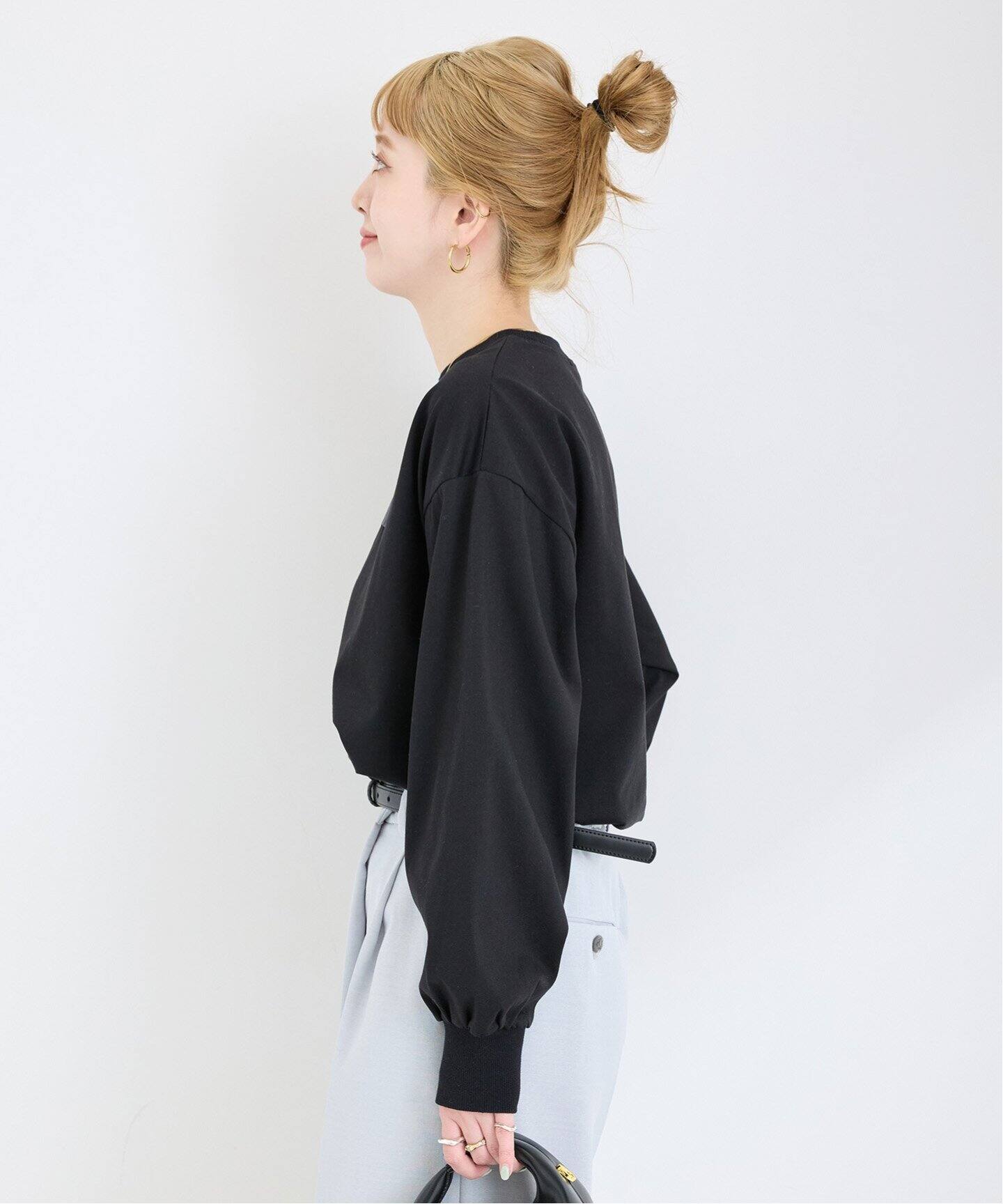 tシャツ フロッキープリントロンTEE レディース フロッキープリントロンTEE（Tシャツ／カットソー）｜B.C STOCK