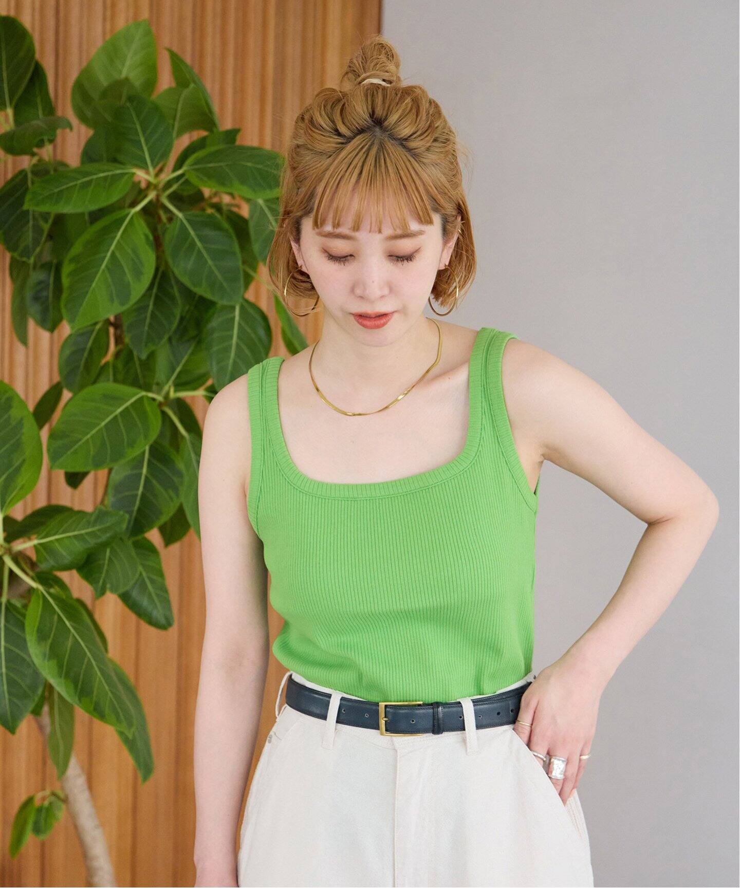 deux mi リブタンクトップ ドゥミ タイダイ リブ タンクトップ [全2色] – muta Online Store