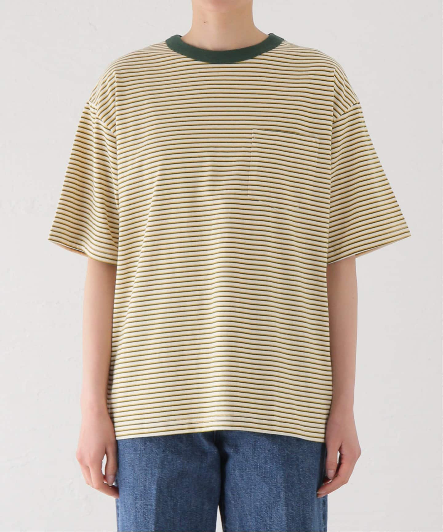 Healthknit/ヘルスニット 別注 Crewneck S/S Border Tee（T